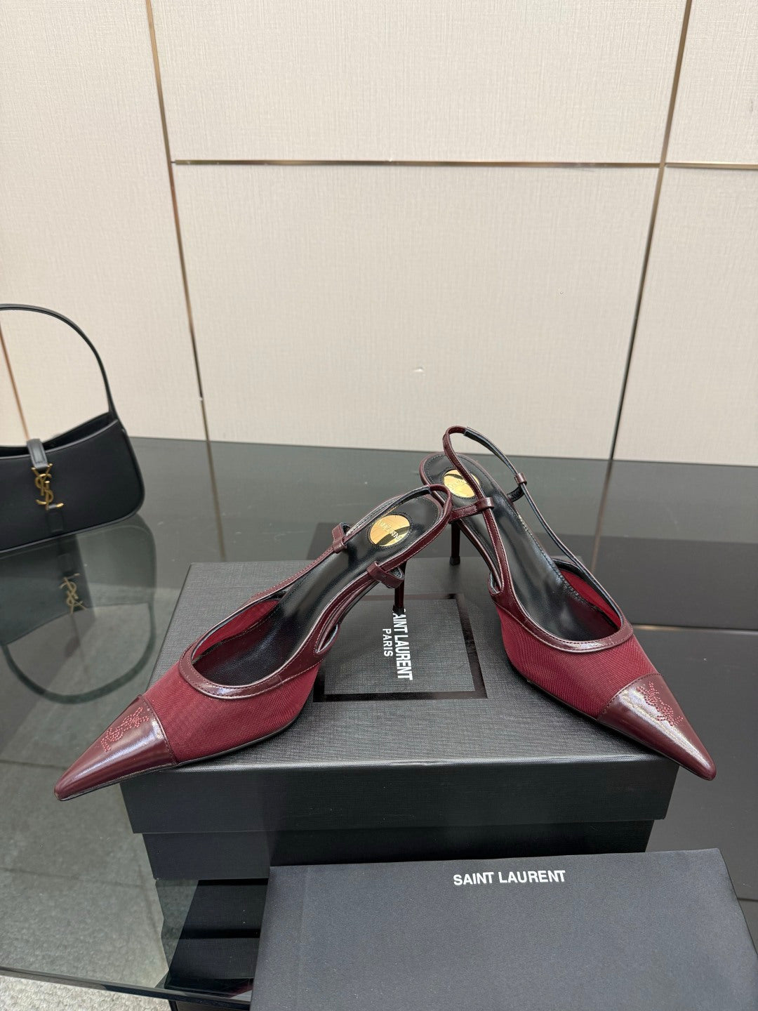 Saint Laurent Lee Chain Heeled Sandals