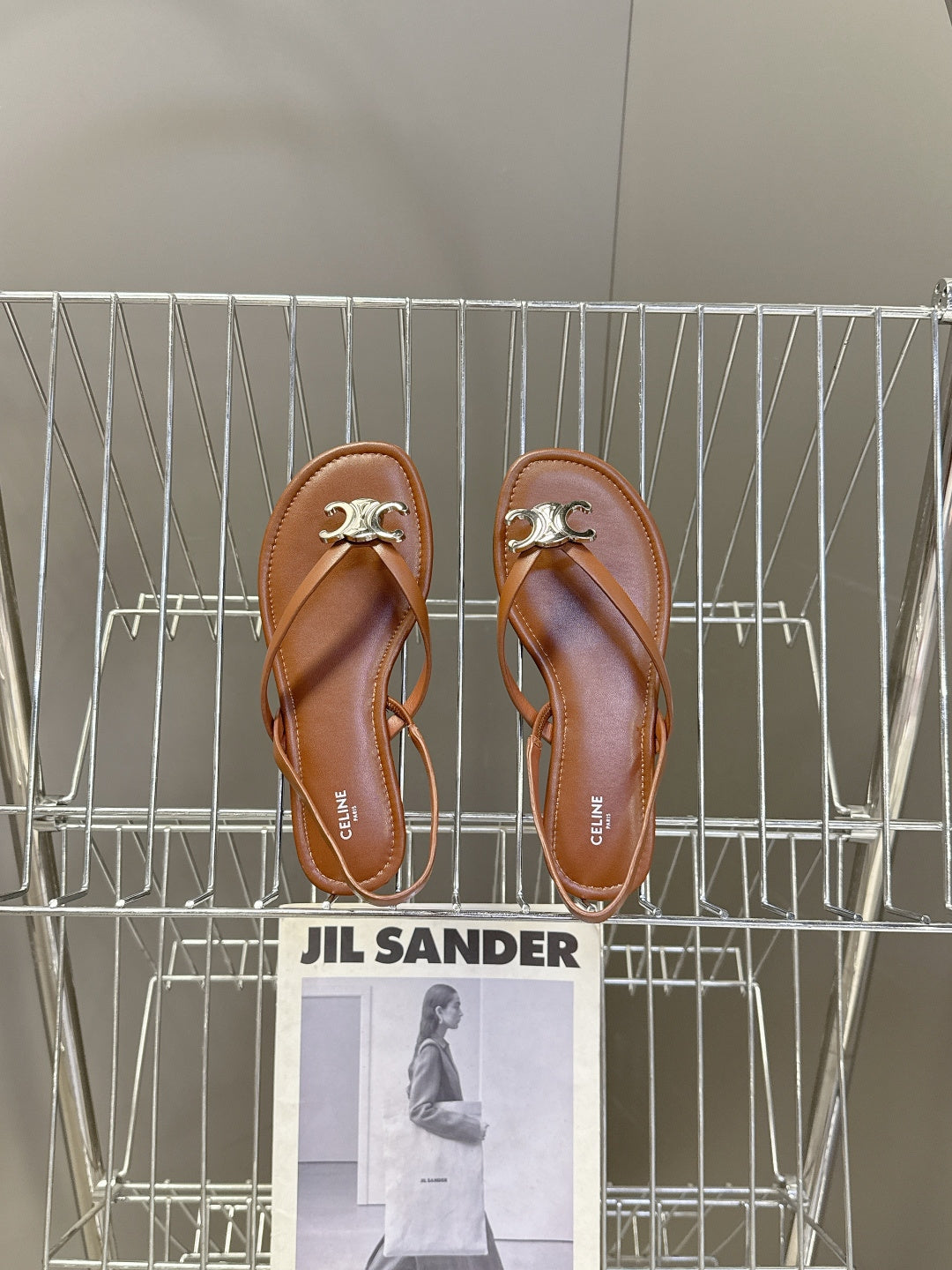 Celine Triomphe Metal Buckle Thong Sandals – Spring/Summer Collection – 2026SS