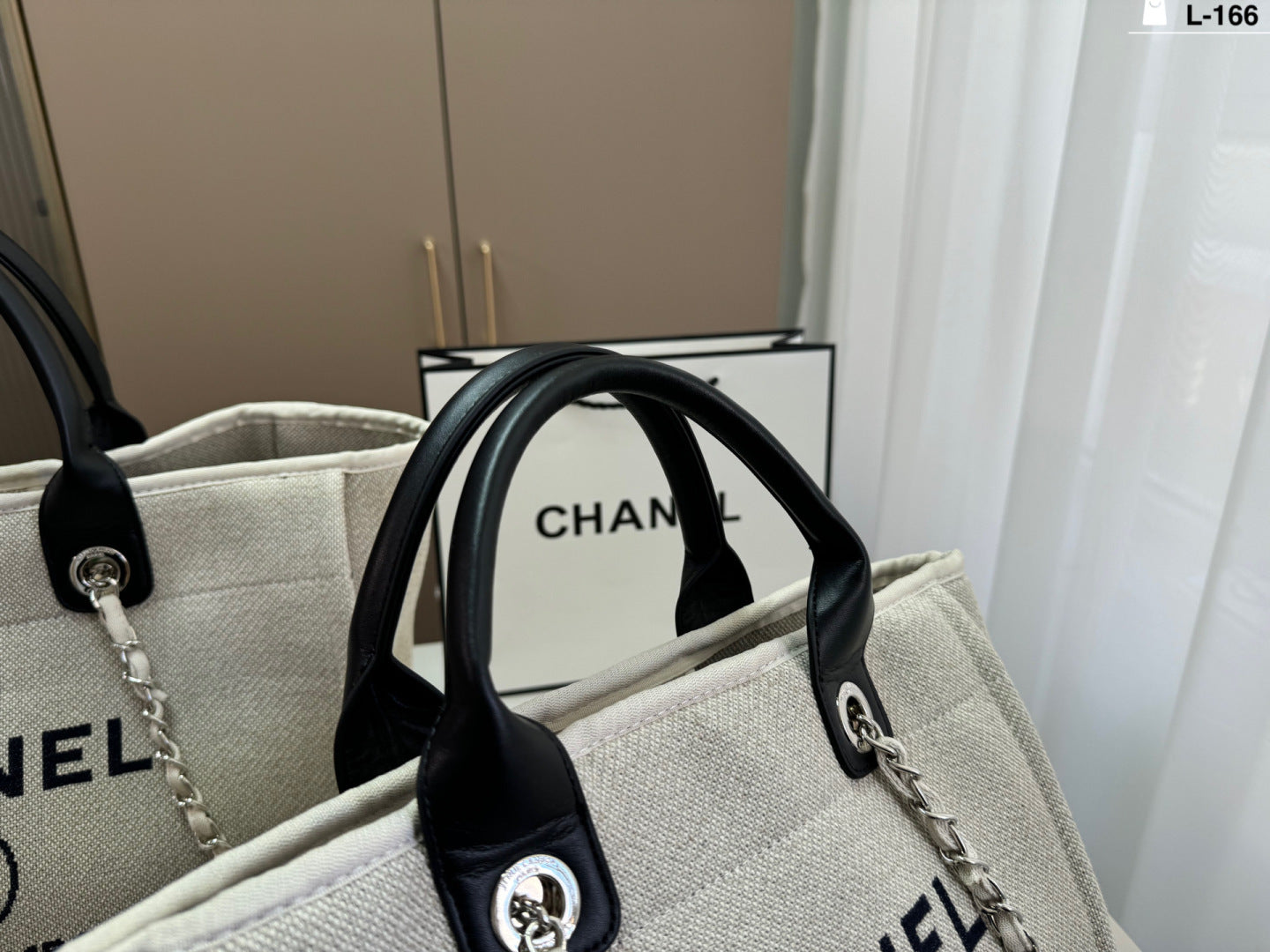 Chanel Canvas Cambon Paris Beach Tote Bag