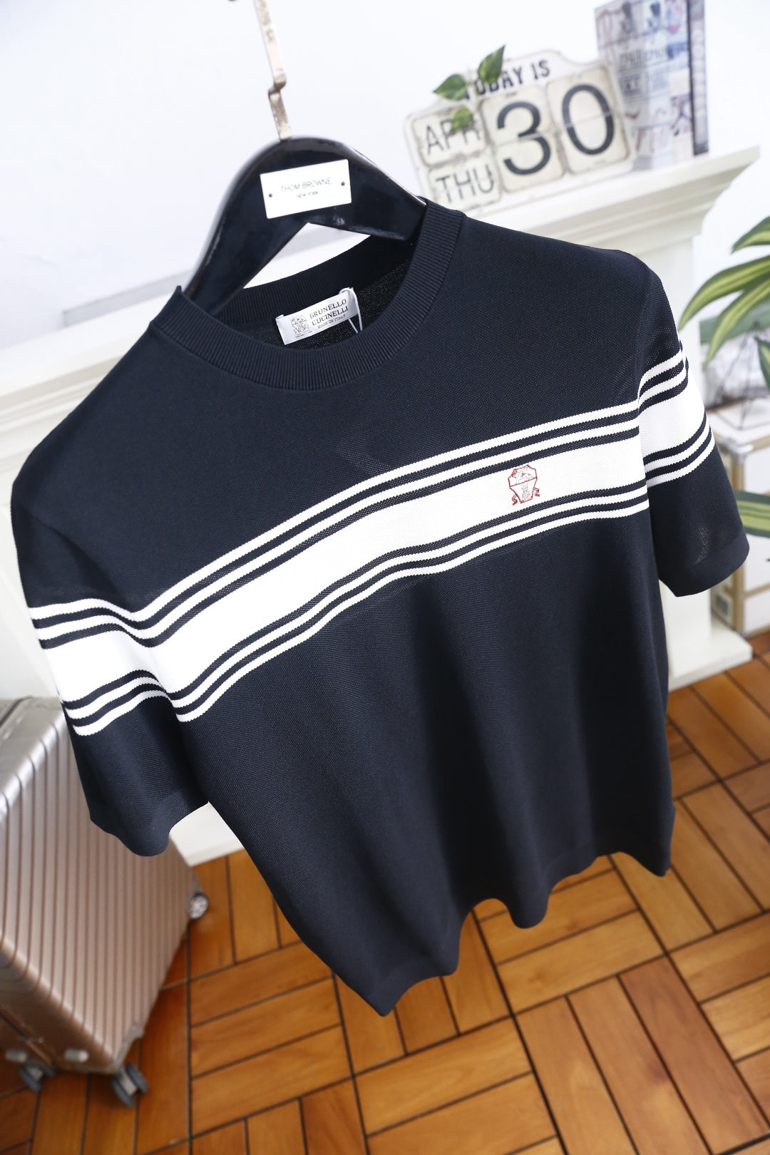 Brunello Cucinelli Striped Round-Neck T-Shirt – Summer Collection – 2026