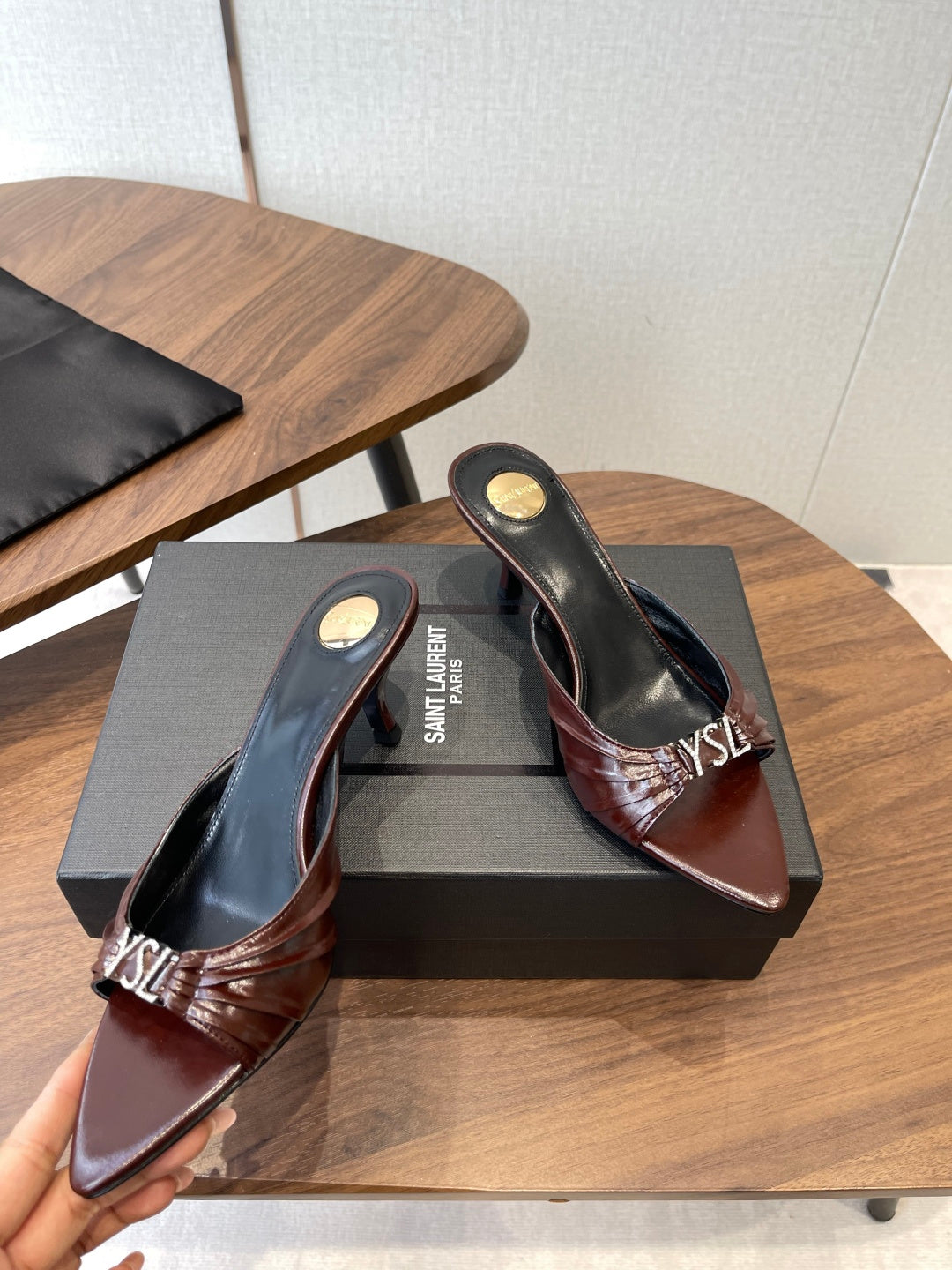 Saint Laurent Pointed-Toe Stiletto Mules – 26SS