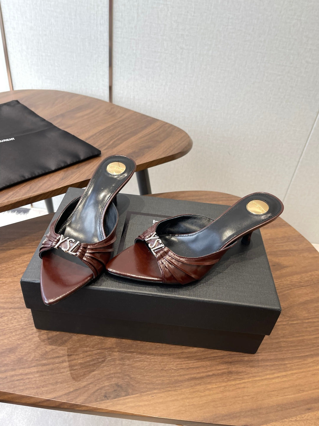 Saint Laurent Pointed-Toe Stiletto Mules – 26SS