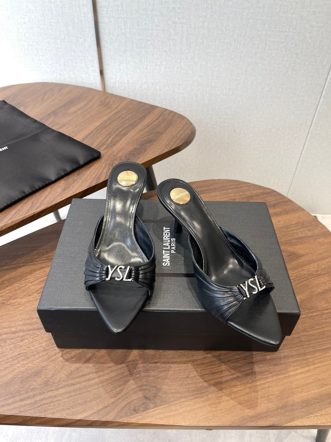 Saint Laurent Pointed-Toe Stiletto Mules – 26SS