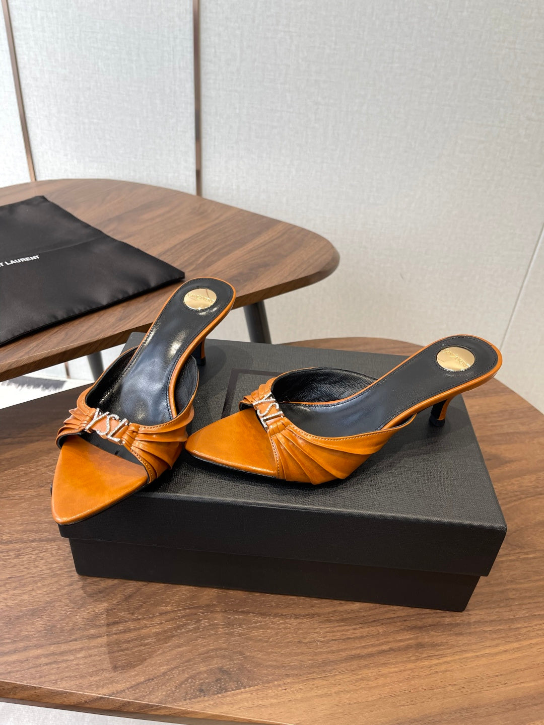 Saint Laurent Pointed-Toe Stiletto Mules – 26SS