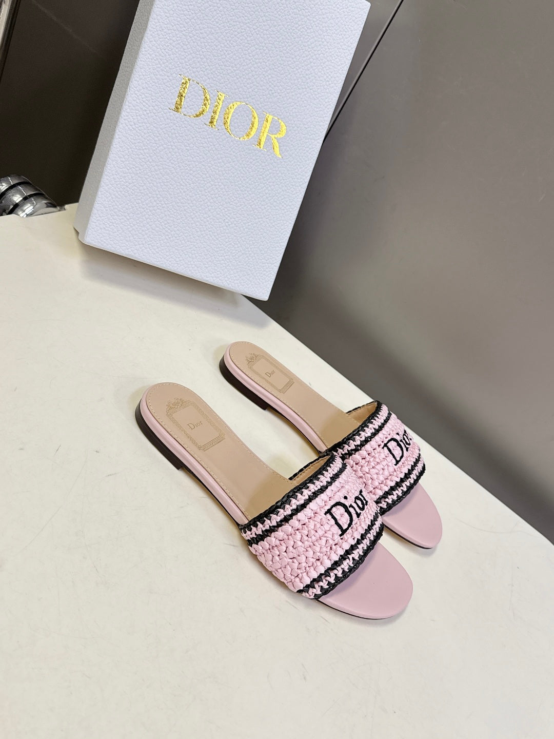 Dior Embroidered Flat Sandals – Spring/Summer Collection