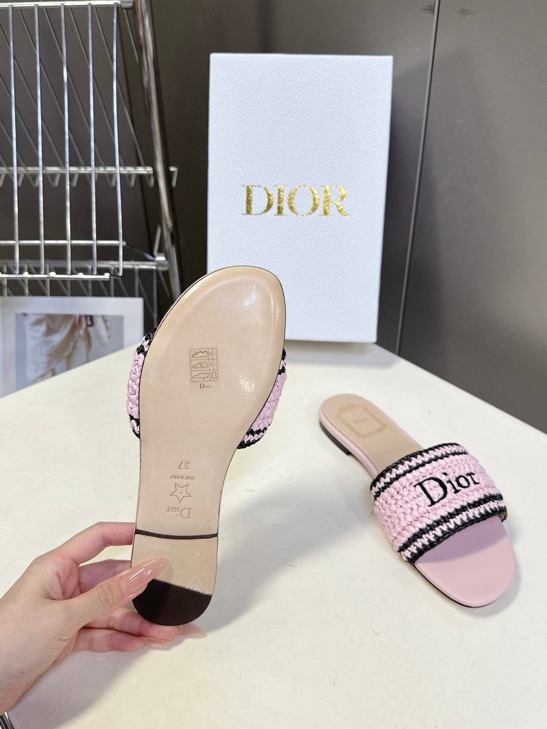 Dior Embroidered Flat Sandals – Spring/Summer Collection