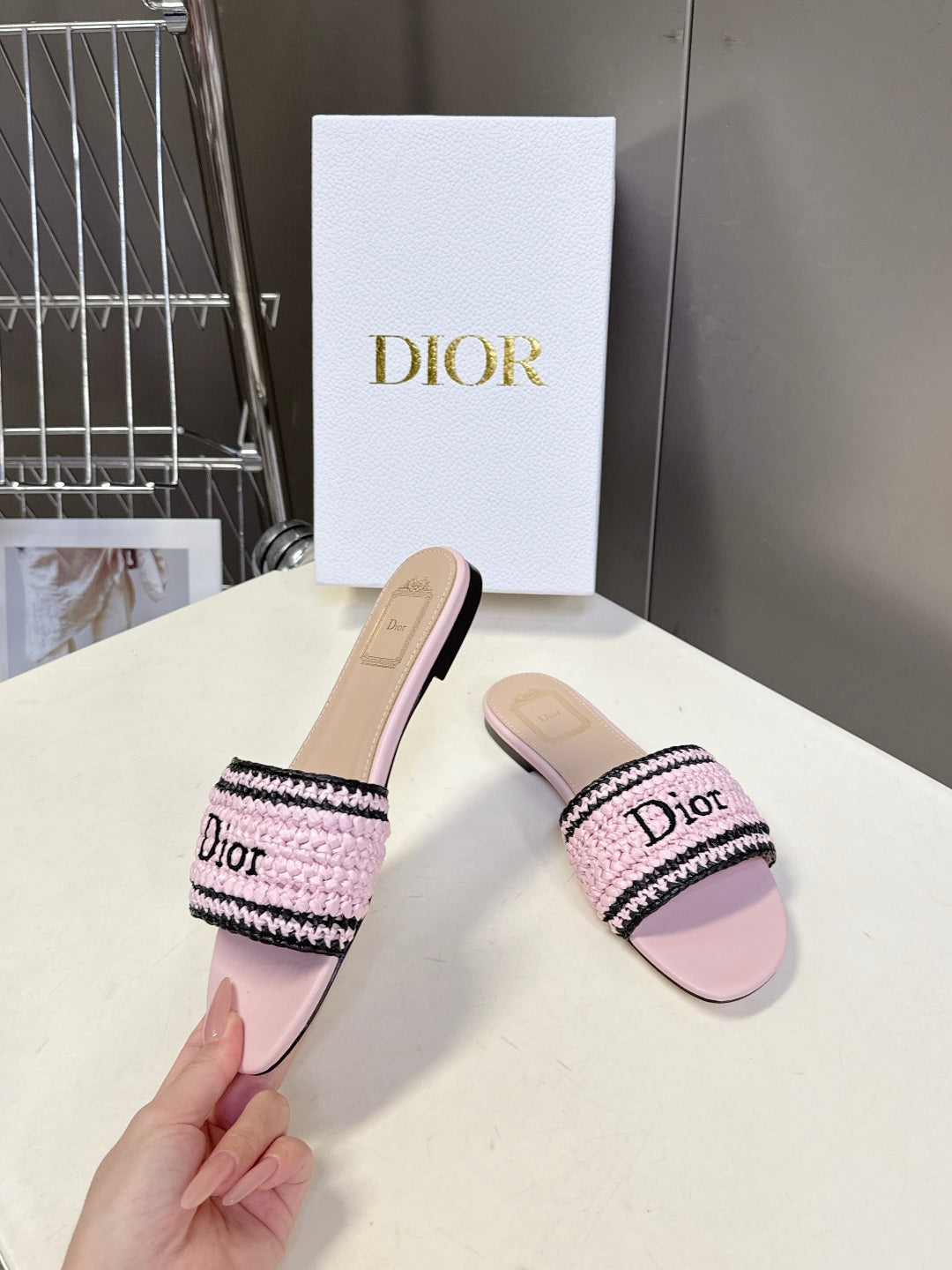 Dior Embroidered Flat Sandals – Spring/Summer Collection