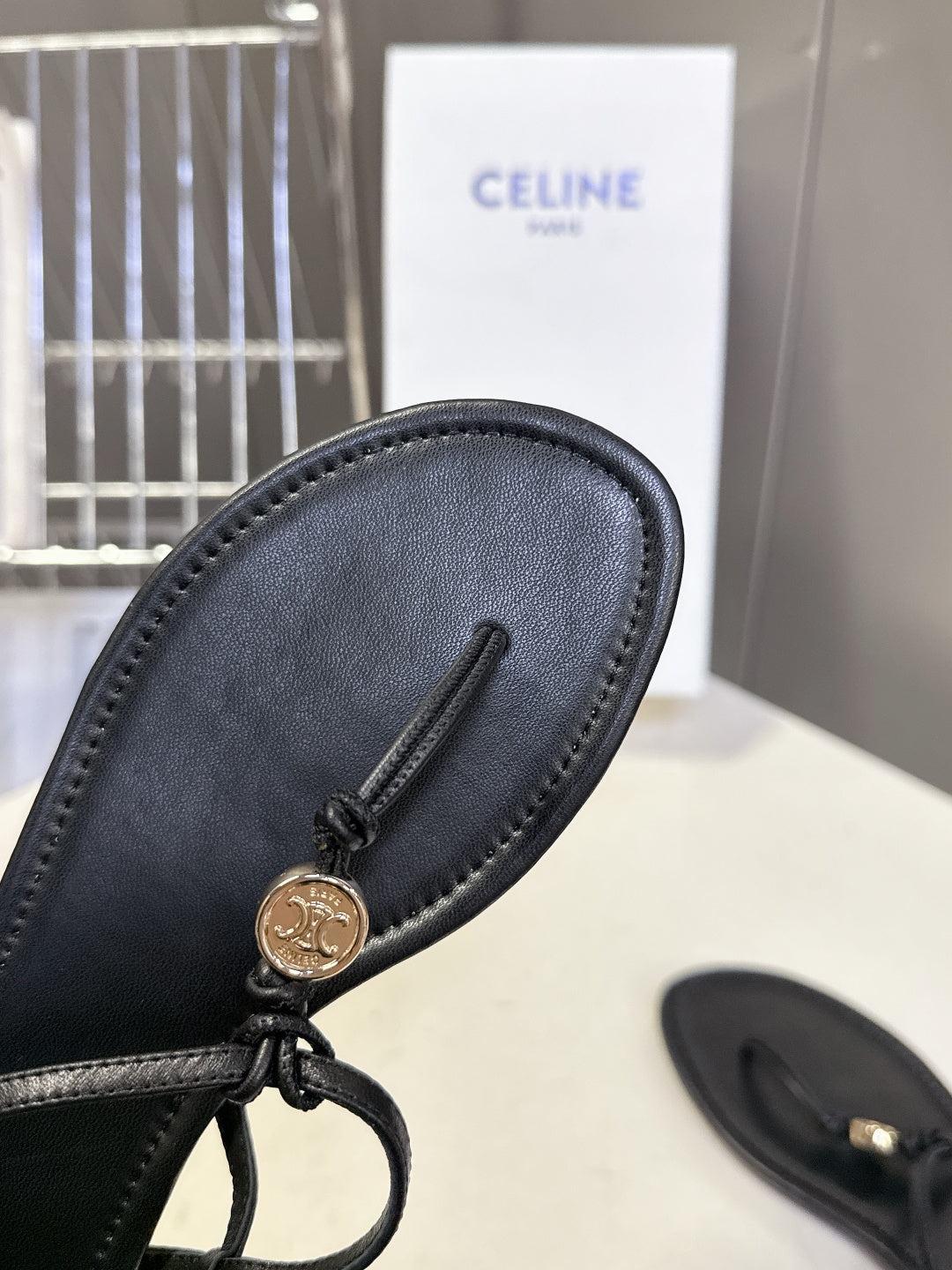 Celine Triomphe T-Strap Flat Sandals – Spring/Summer Collection