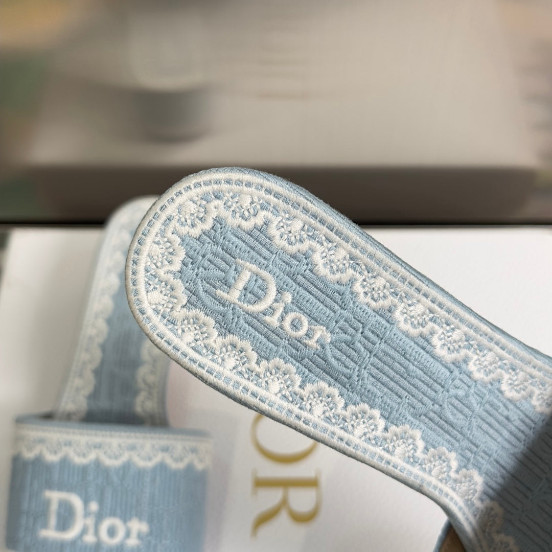 Dior Dentelle Lace Flat Sandals – Summer Collection – 2026