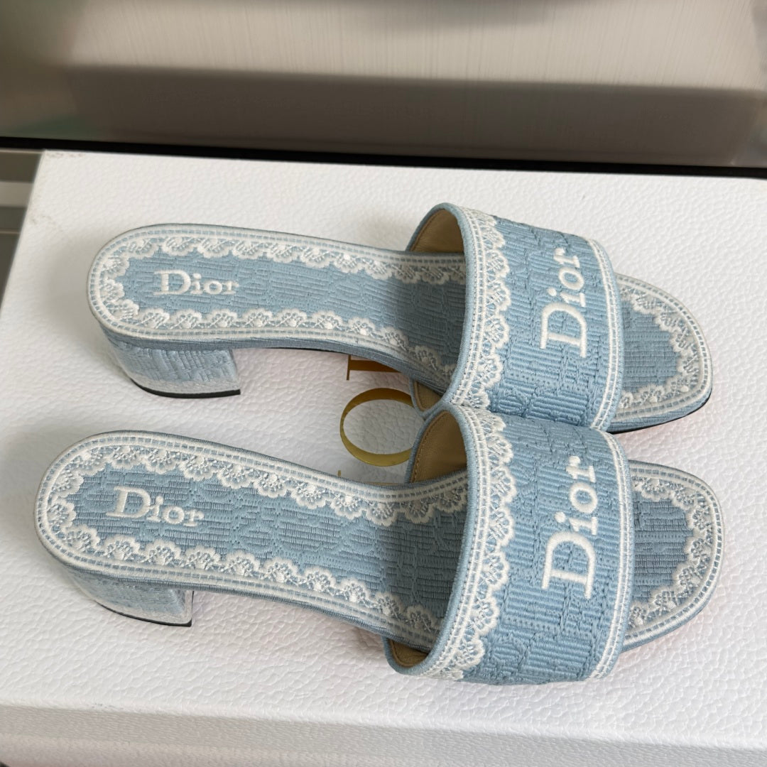 Dior Dentelle Lace Flat Sandals – Summer Collection – 2026