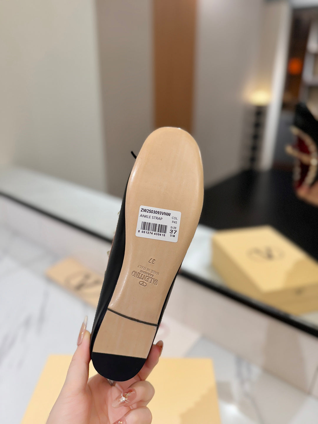 Valentino Studded Leather Ballet Flats