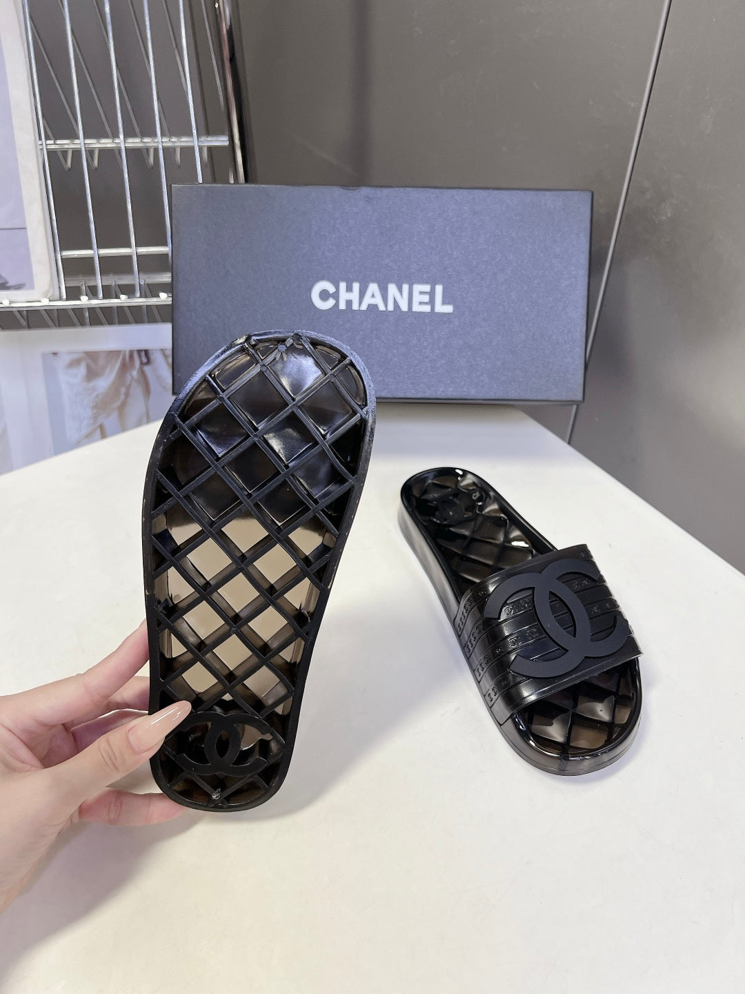 Chanel Classic PVC Jelly Slides – Spring/Summer Collection