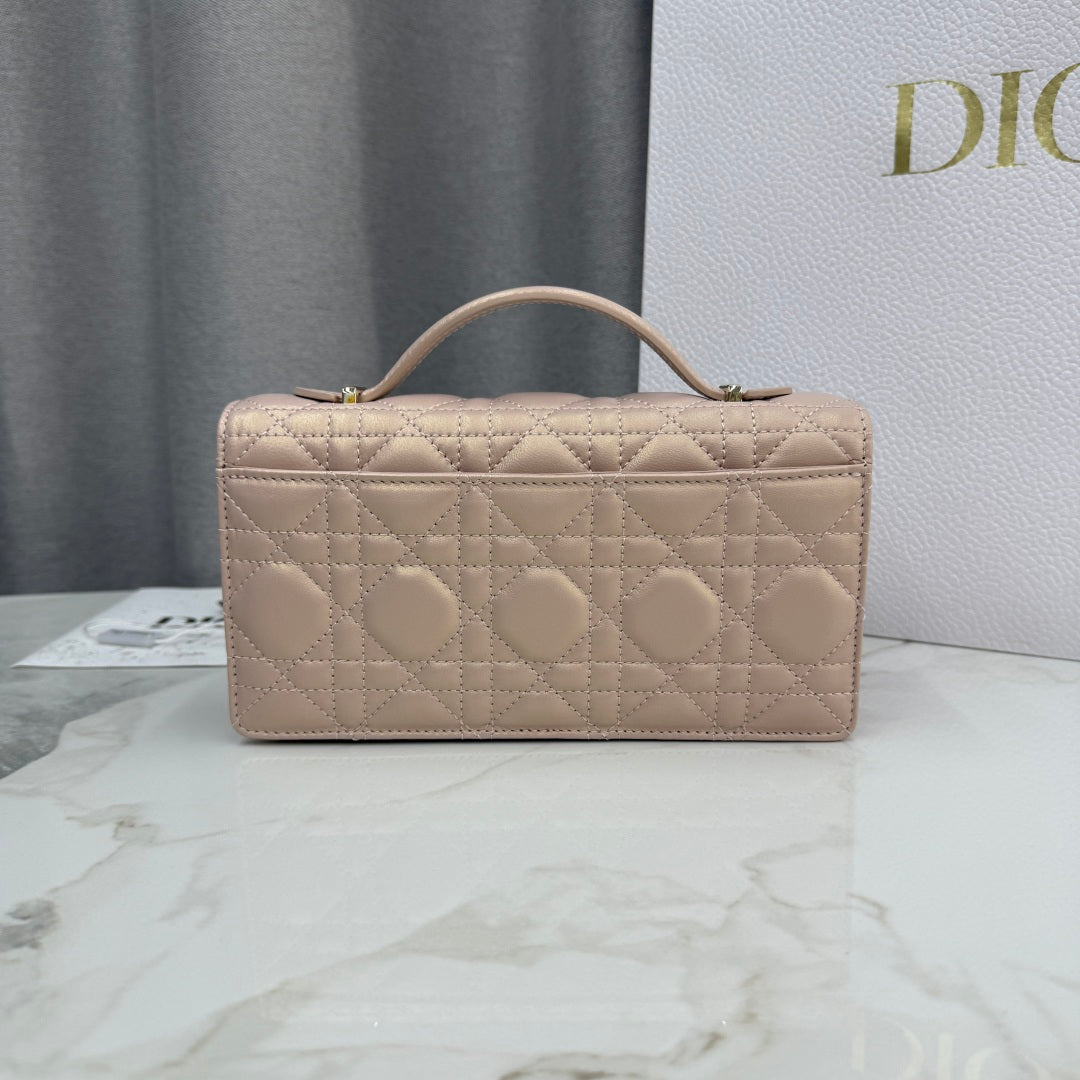 Dior Lady Dior Pearlescent Lambskin Pearl Clutch Bag