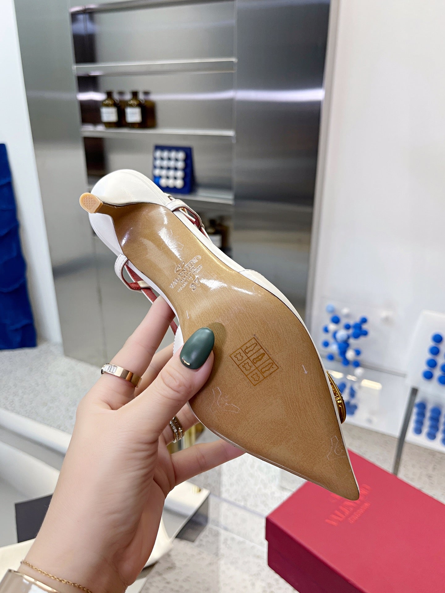 Valentino VLogo Signature Pointed Toe Patent Leather Pumps