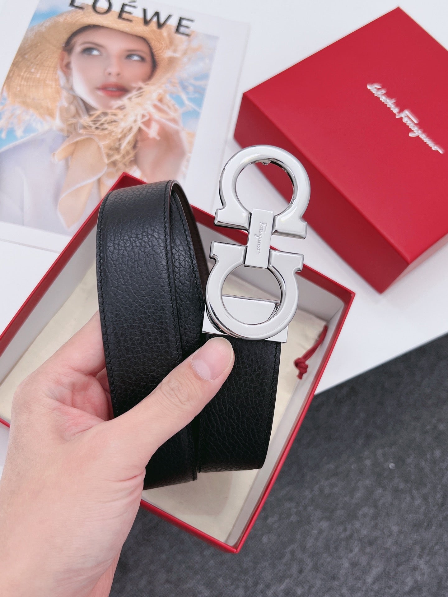 Ferragamo Men's Reversible Leather Belt