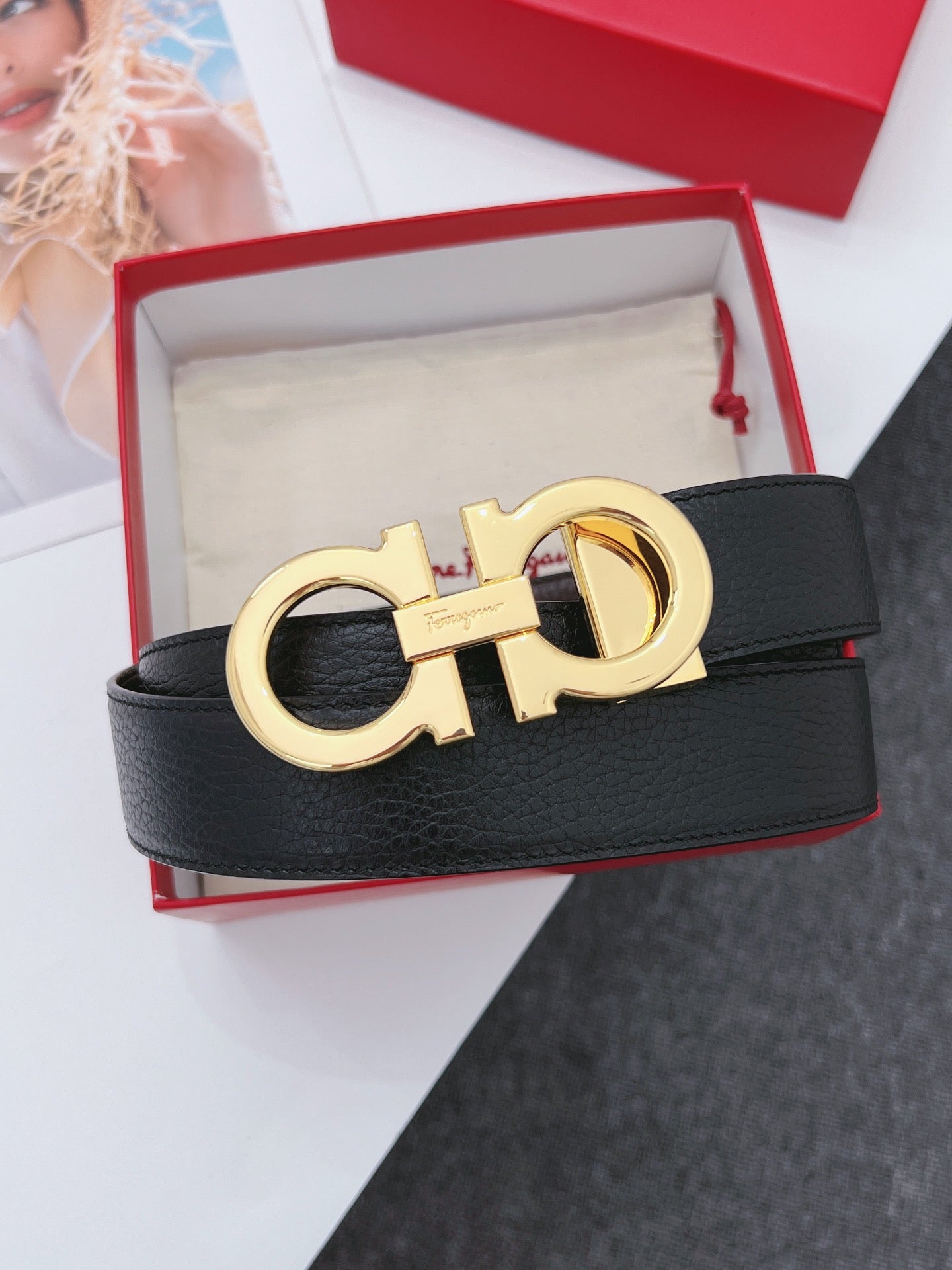 Ferragamo Men's Reversible Leather Belt