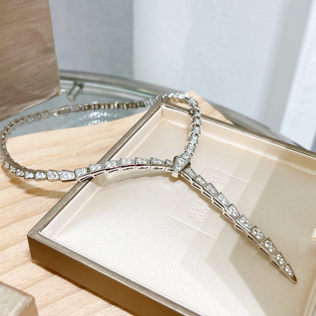 Bulgari Serpenti Diamond Snake Necklace