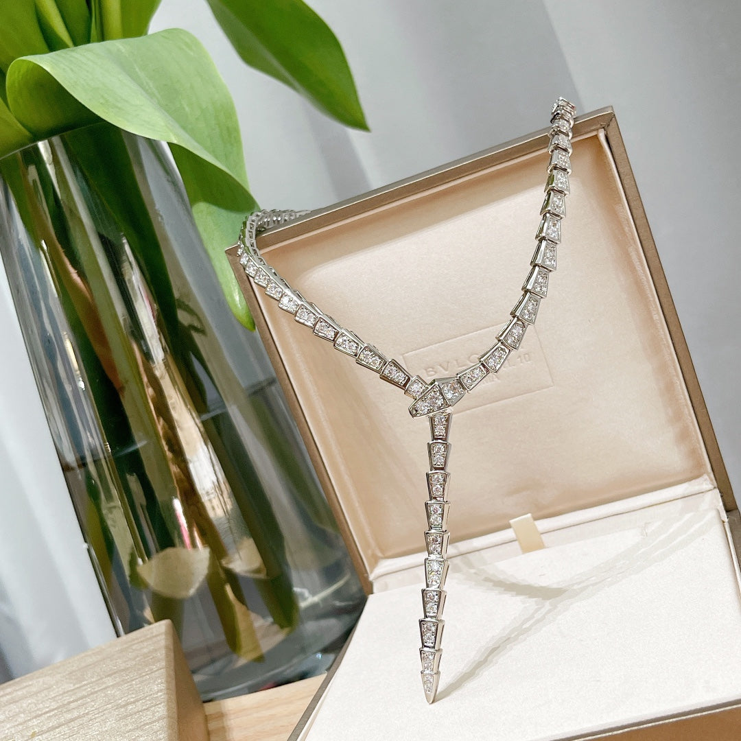 Bulgari Serpenti Diamond Snake Necklace