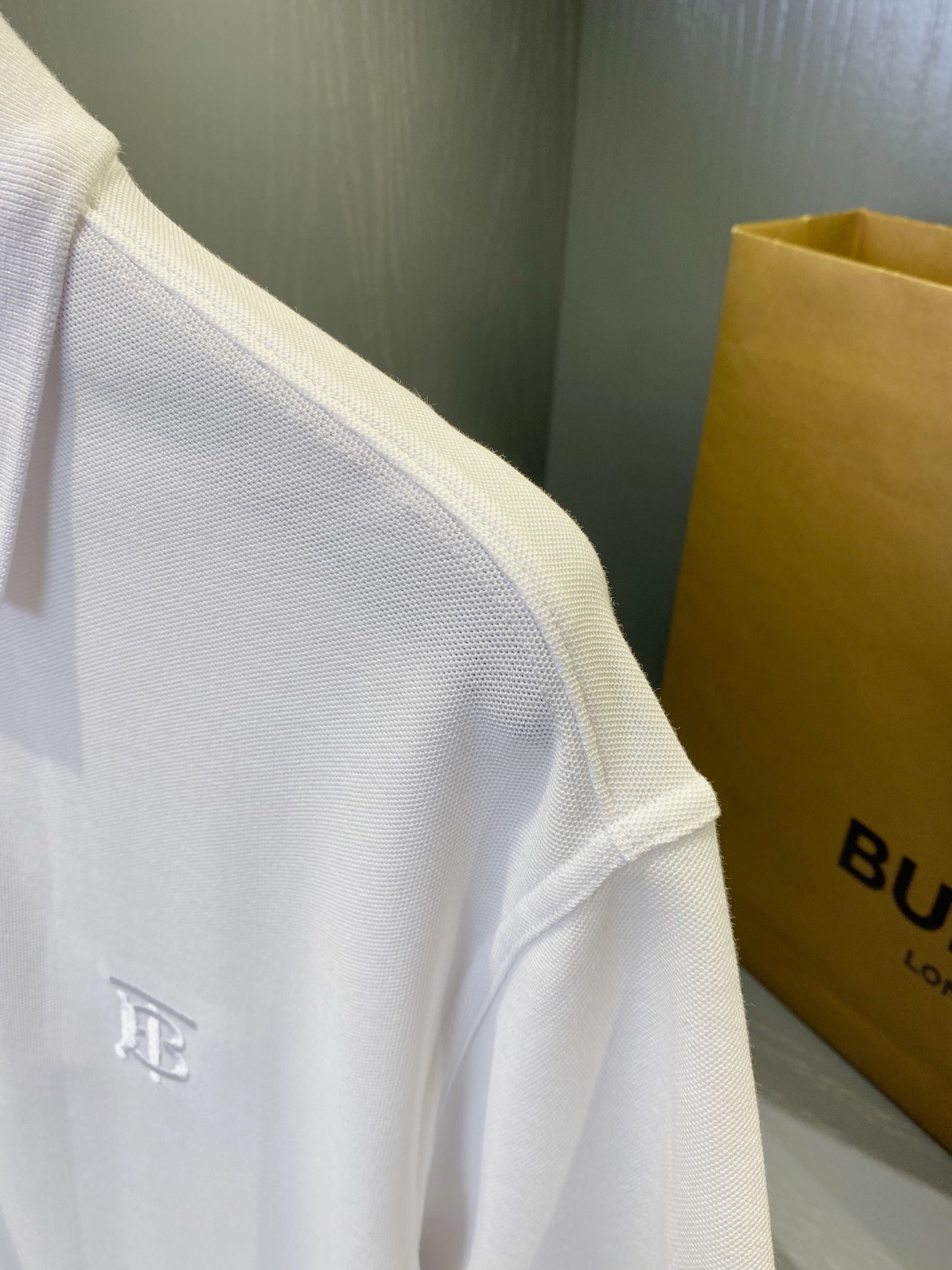 Burberry Embroidered Check Trim Polo Shirt