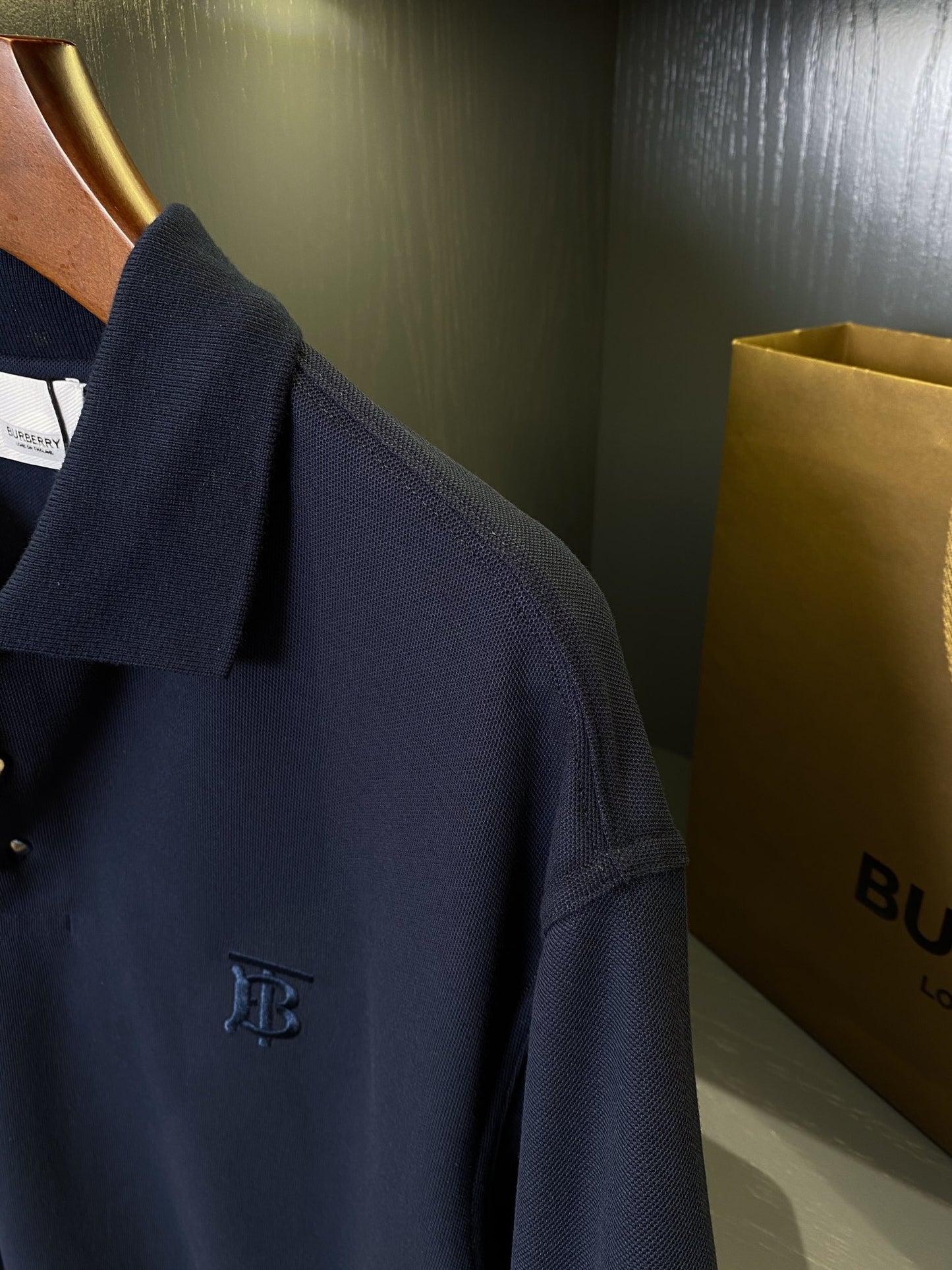 Burberry Embroidered Check Trim Polo Shirt