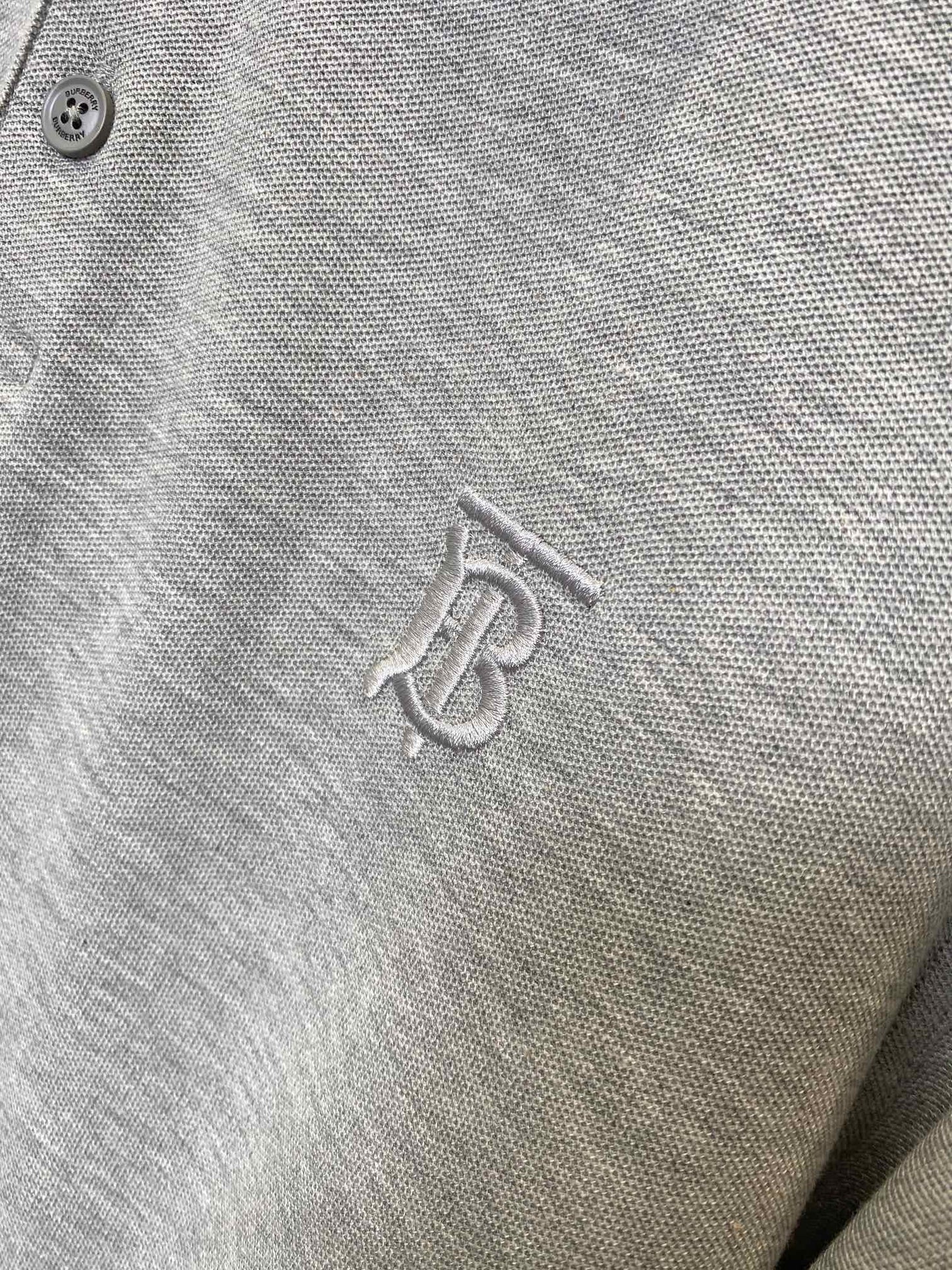 Burberry Embroidered Check Trim Polo Shirt