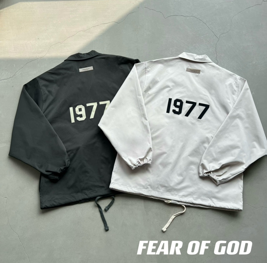 Fear of God Essentials 1977 Series Lapel Coach Jacket – Eighth Season