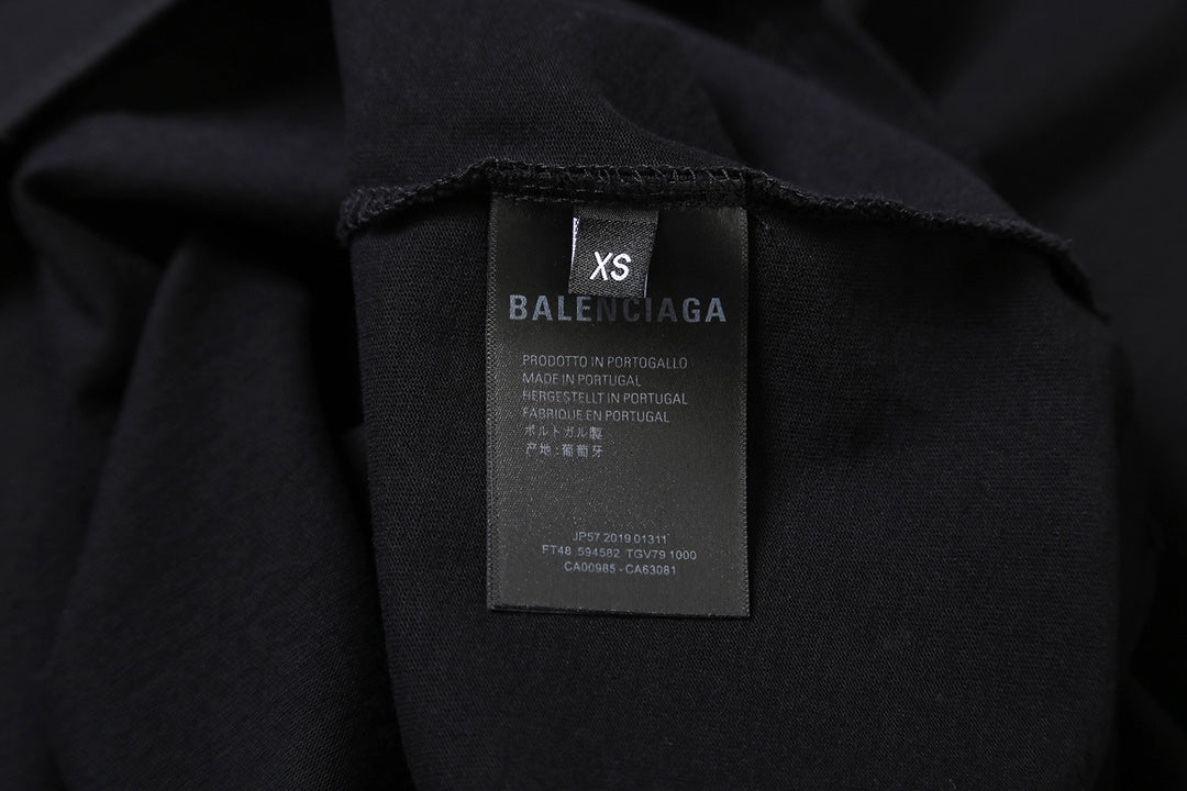 Balenciaga Apple Logo Embroidered Distressed T-Shirt – 26SS
