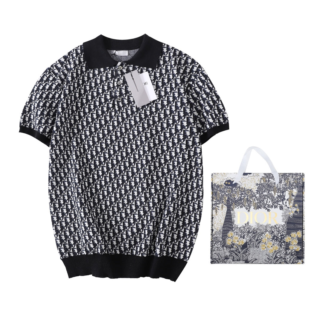 Dior Oblique Jacquard Cotton Polo Shirt – 23FW