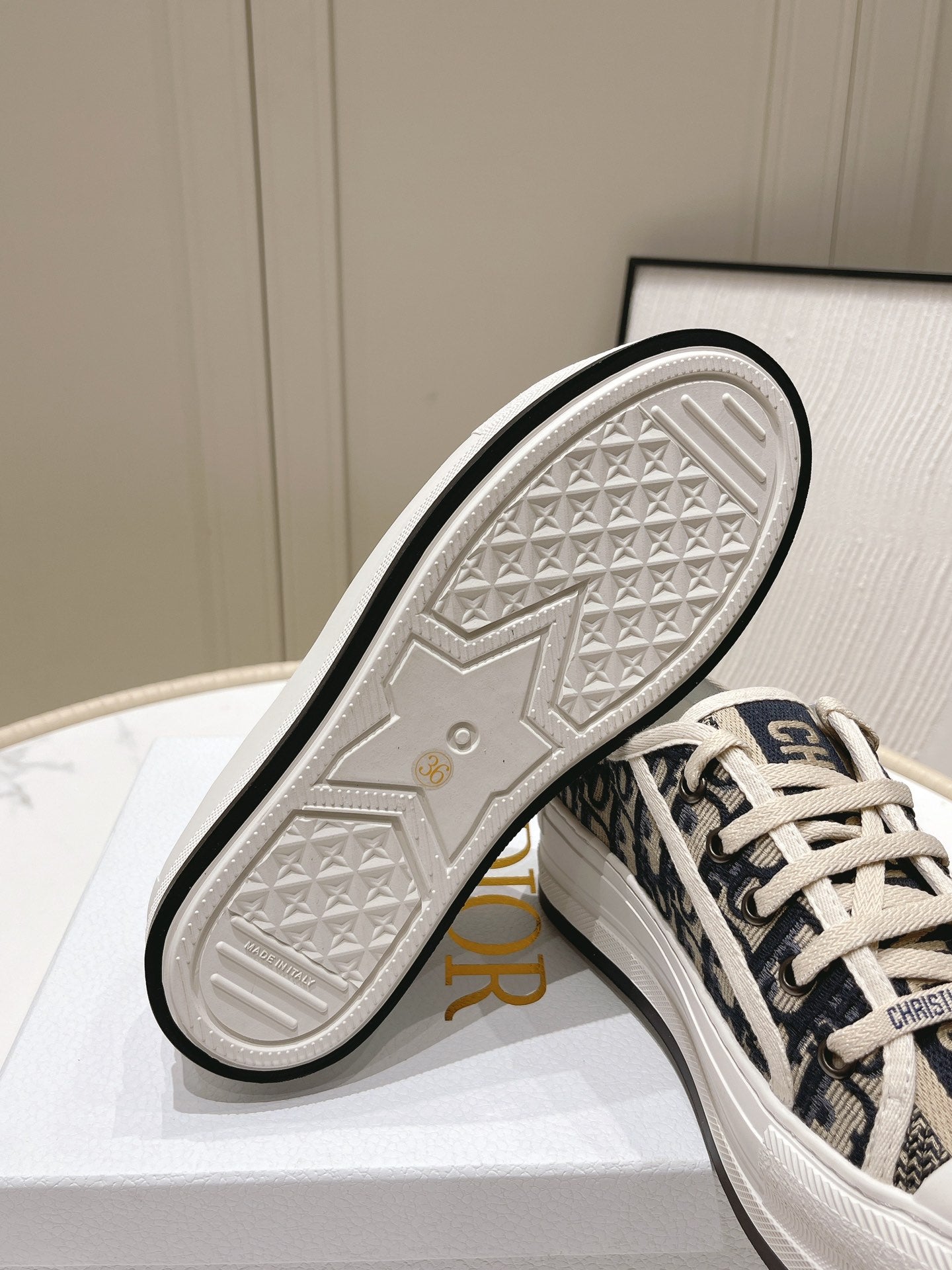 Dior Walk'n'Dior Oblique Embroidered Platform Sneakers
