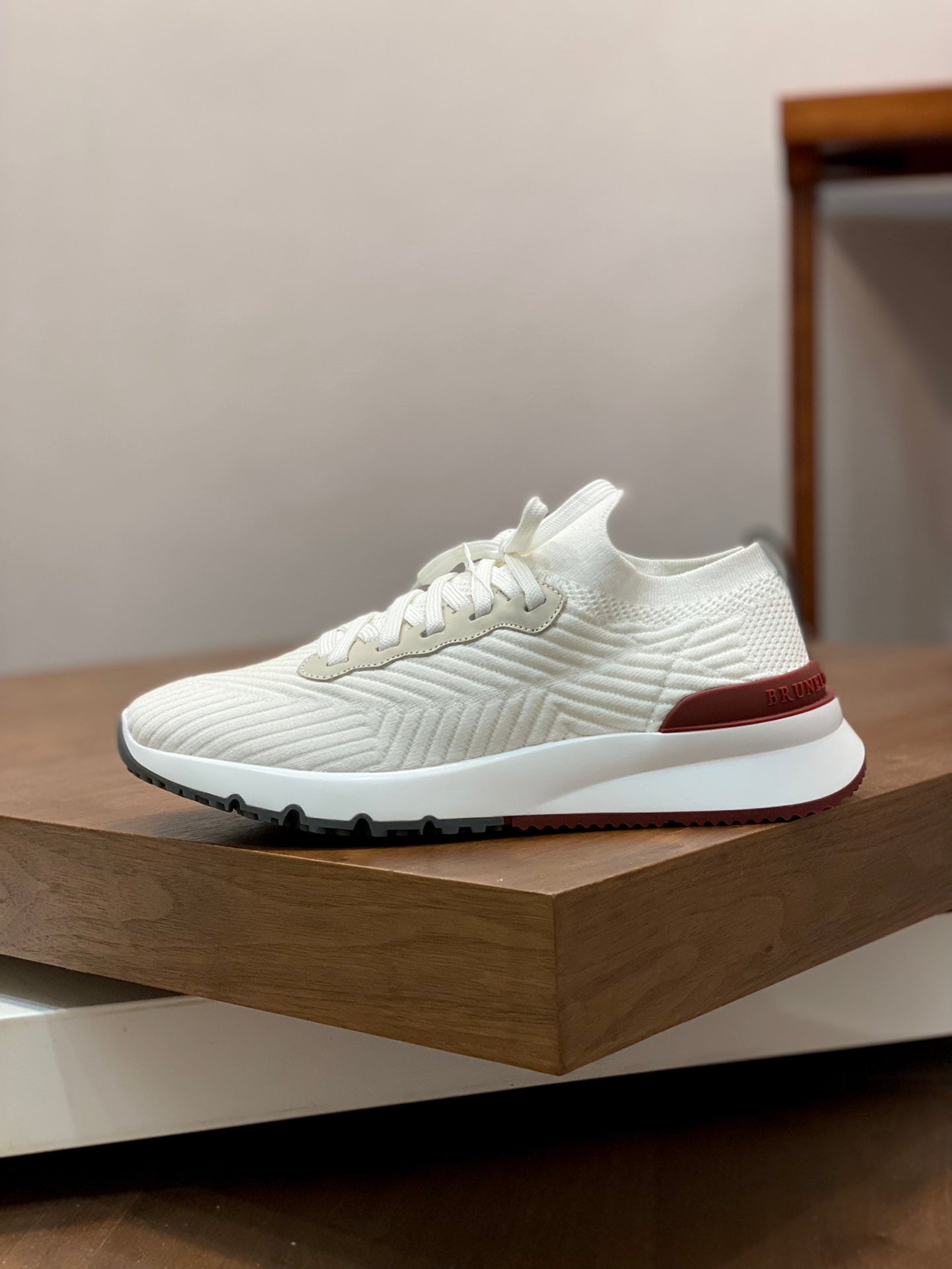 Brunello Cucinelli Flyknit Cashmere Lace-Up Sneakers – Spring/Summer Collection – 25SS
