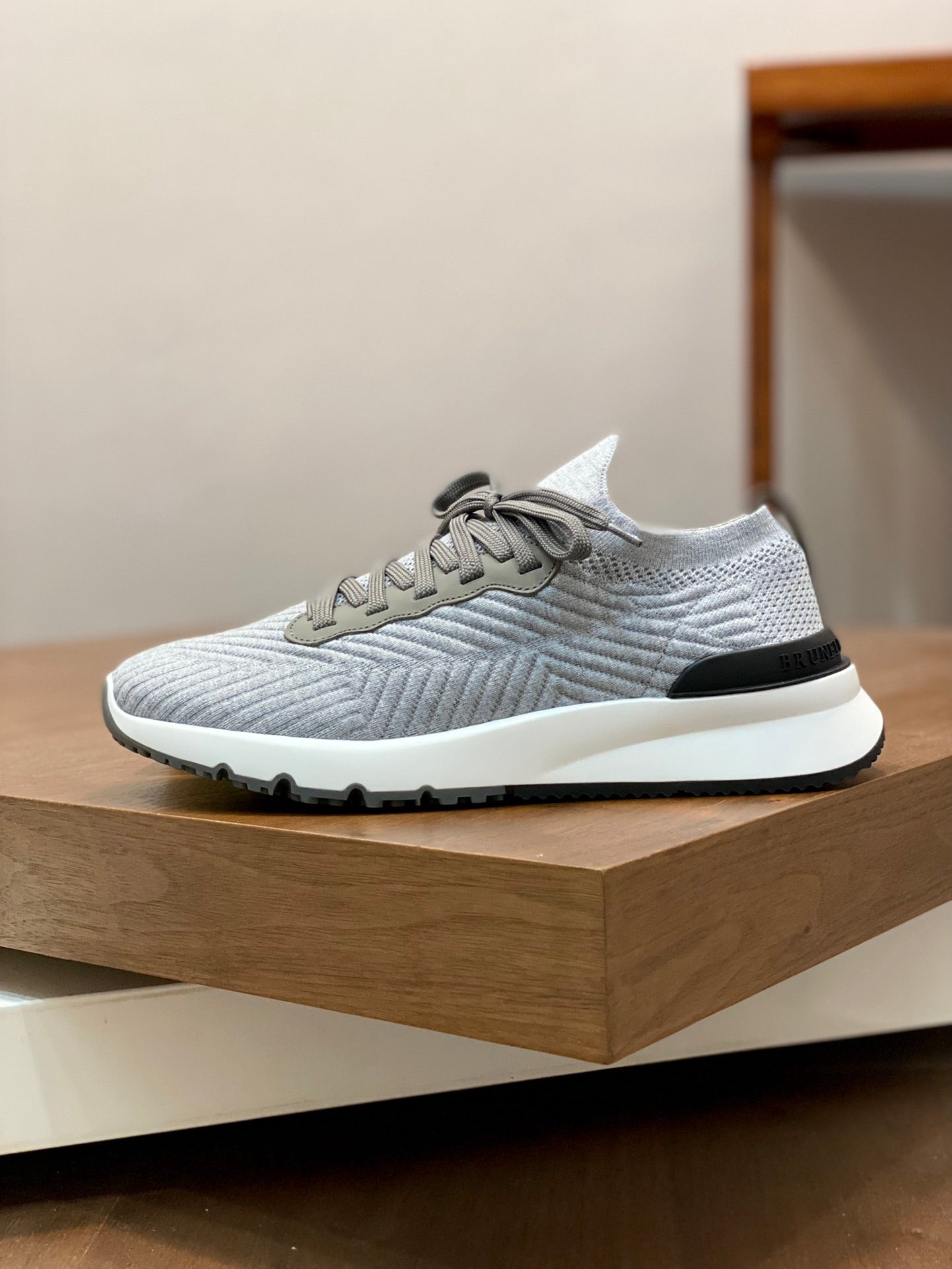 Brunello Cucinelli Flyknit Cashmere Lace-Up Sneakers – Spring/Summer Collection – 25SS
