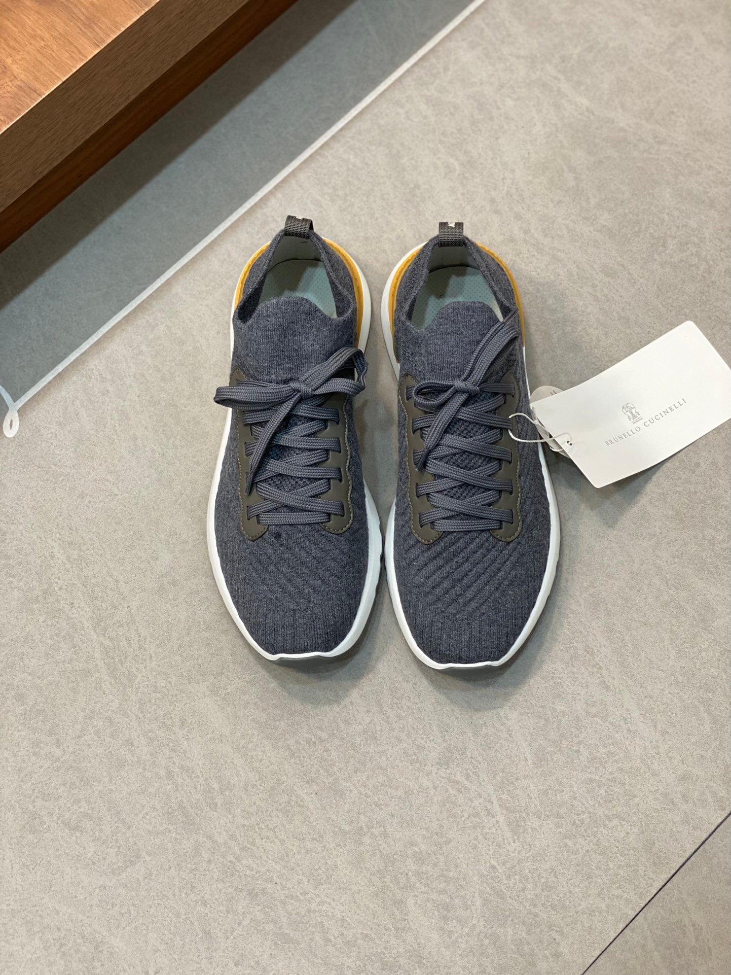 Brunello Cucinelli Flyknit Cashmere Lace-Up Sneakers – Spring/Summer Collection – 25SS