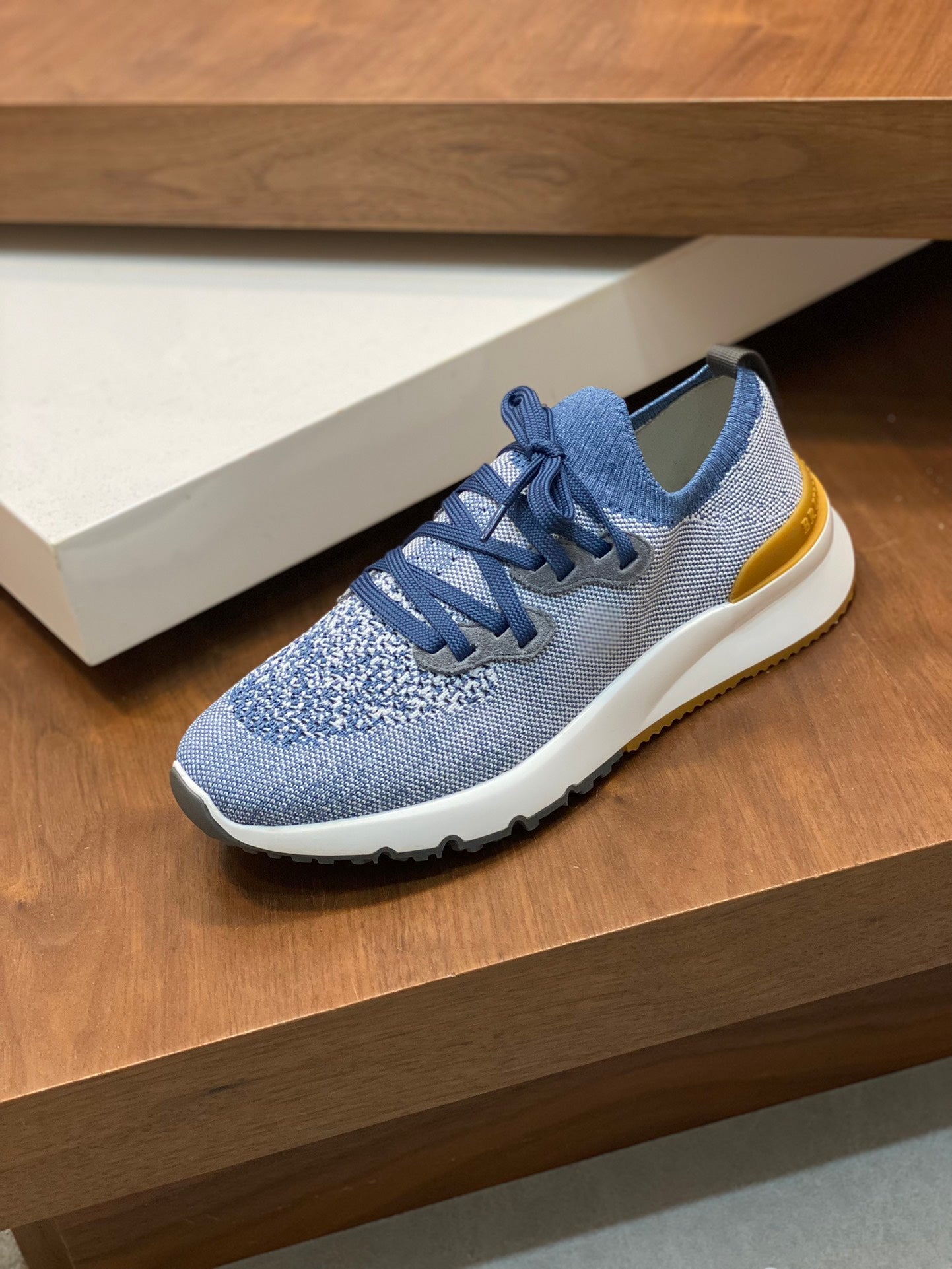 Brunello Cucinelli Flyknit Cashmere Lace-Up Sneakers – Spring/Summer Collection – 25SS