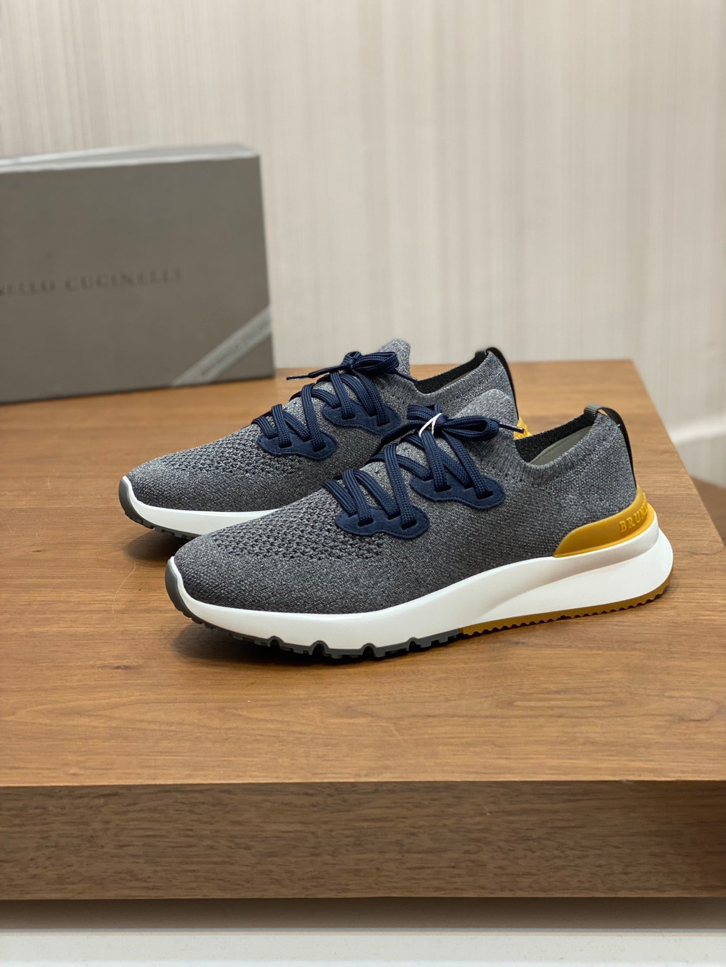 Brunello Cucinelli Flyknit Cashmere Lace-Up Sneakers – Spring/Summer Collection – 25SS