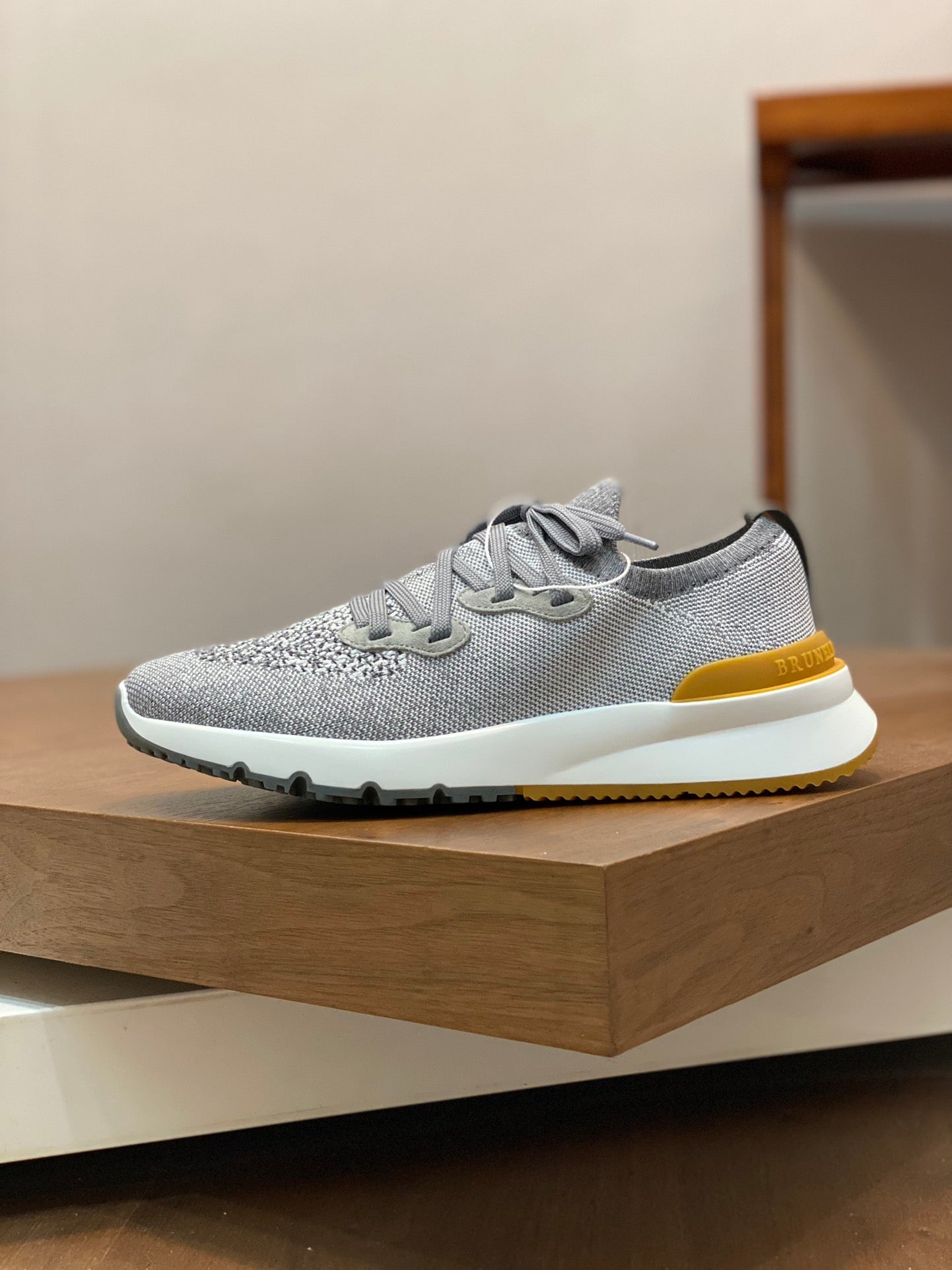 Brunello Cucinelli Flyknit Cashmere Lace-Up Sneakers – Spring/Summer Collection – 25SS
