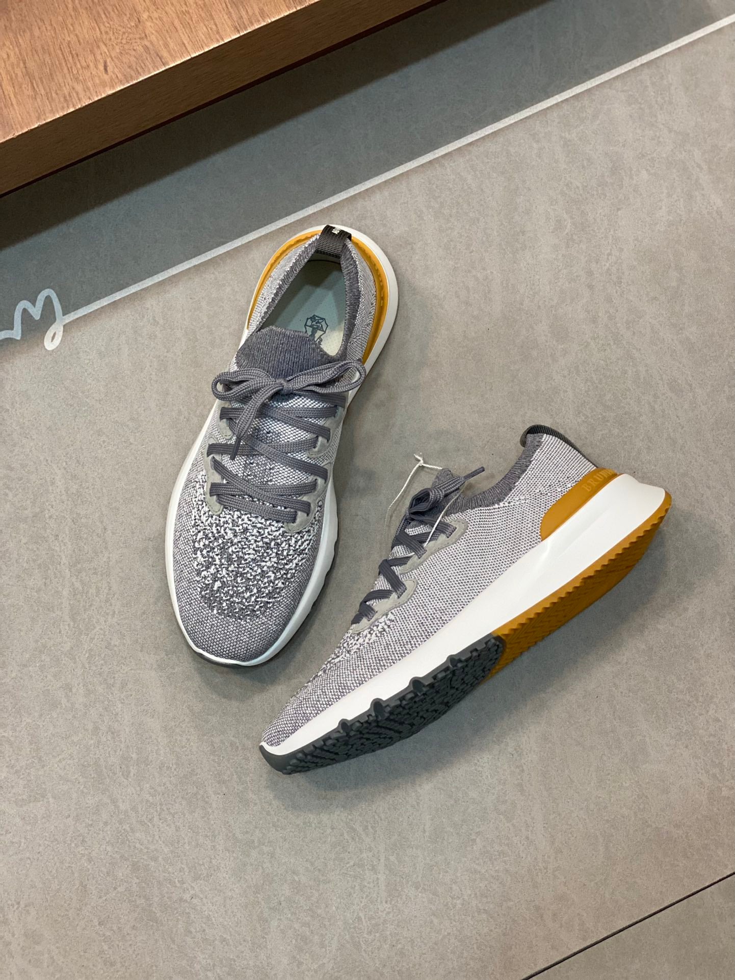 Brunello Cucinelli Flyknit Cashmere Lace-Up Sneakers – Spring/Summer Collection – 25SS