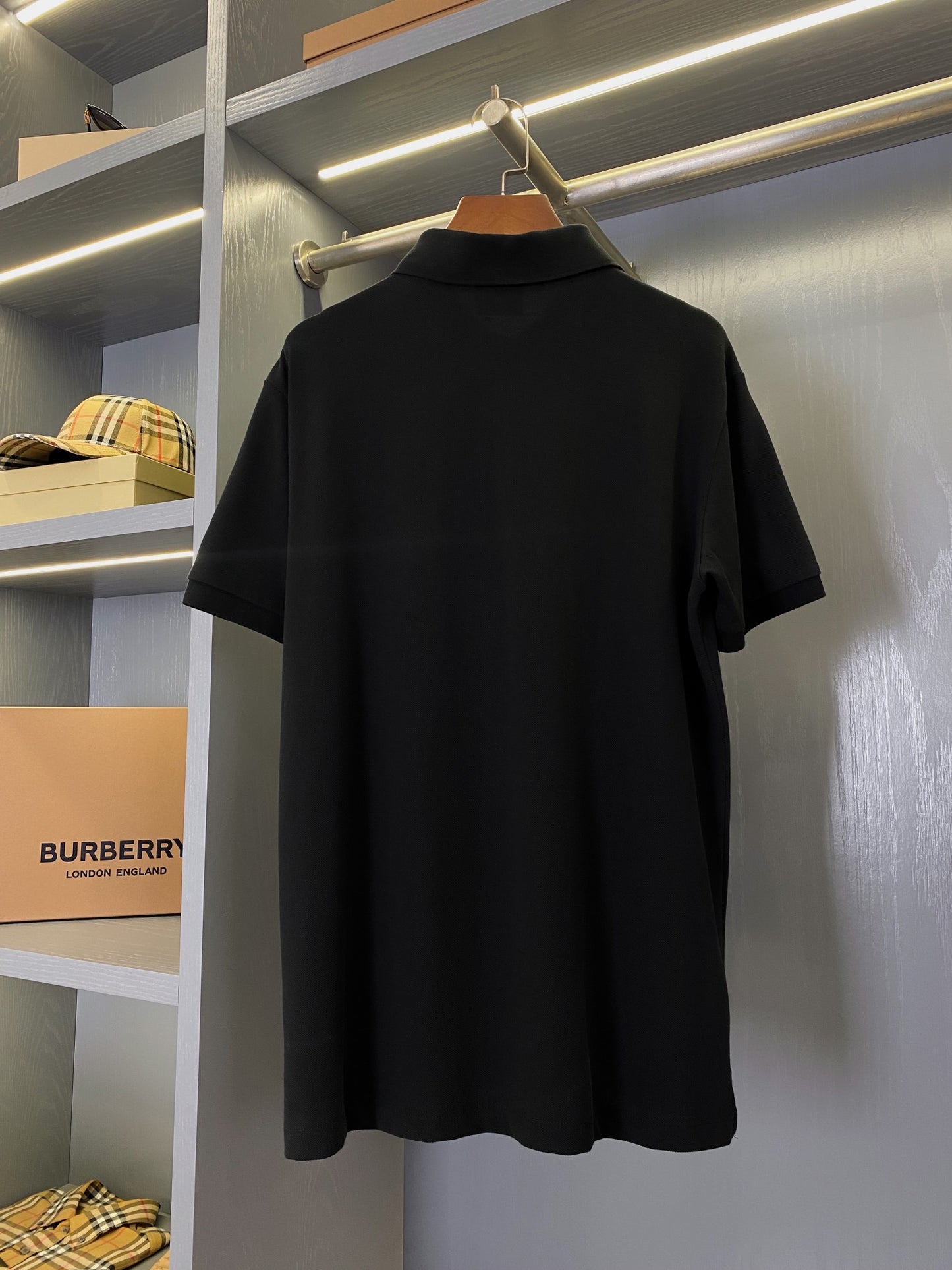 Burberry Horse Embroidered Piqué Cotton Polo Shirt