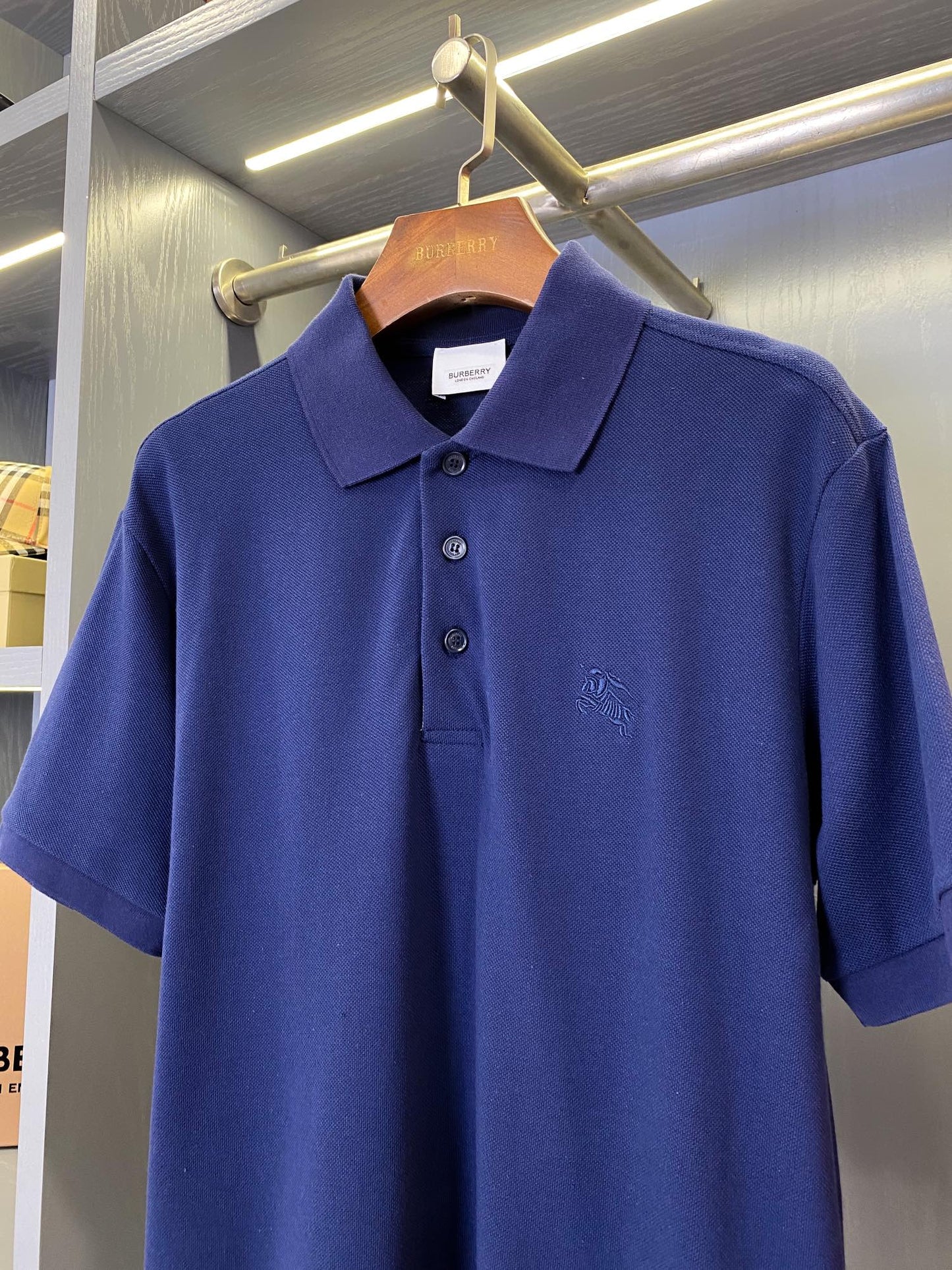 Burberry Equestrian Knight Piqué Cotton Polo Shirt