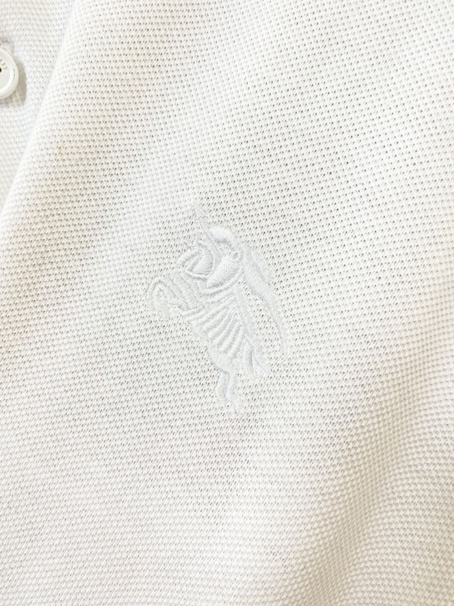 Burberry Horse Embroidered Piqué Cotton Polo Shirt