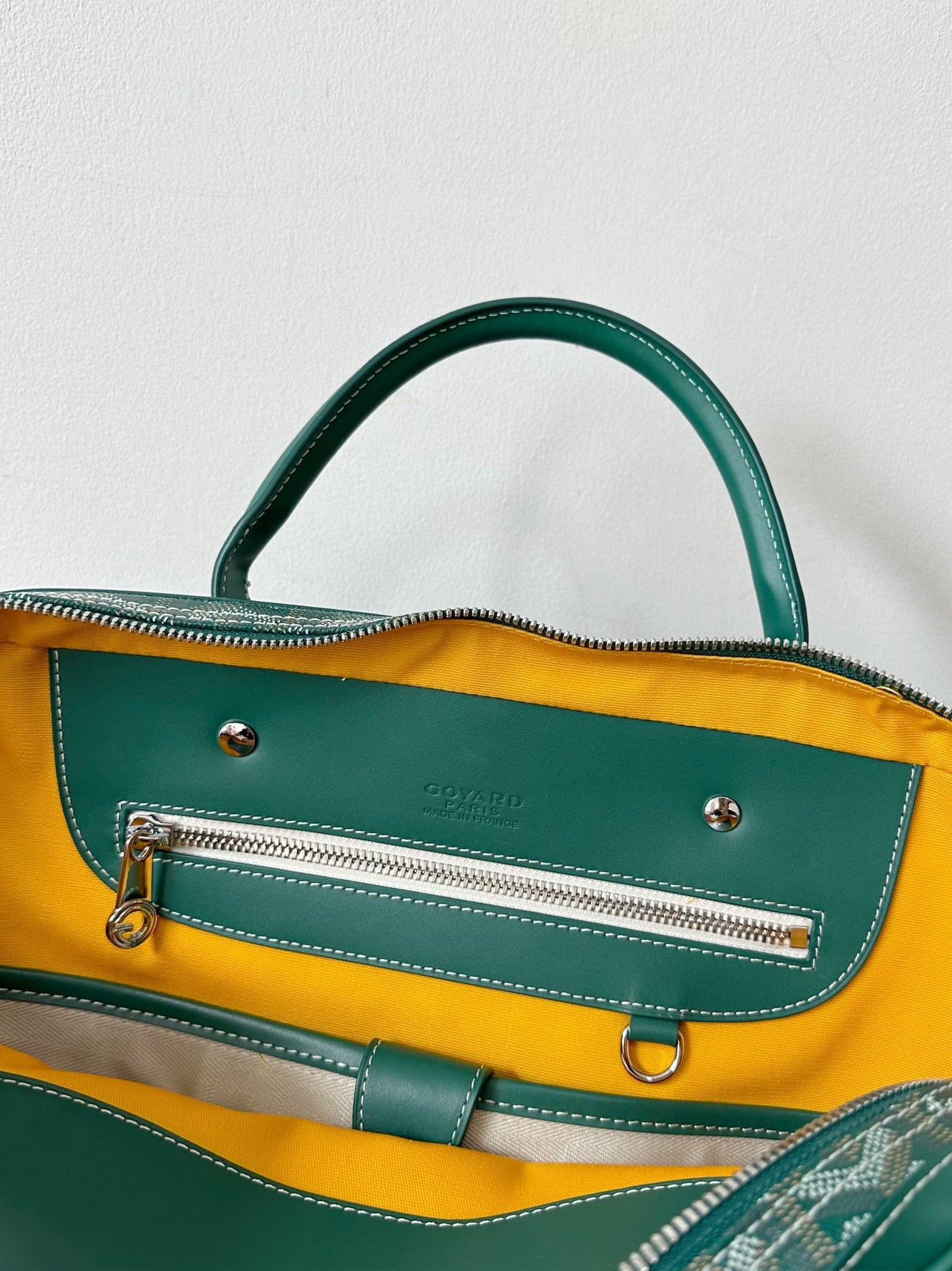 Goyard Green Goyardine Canvas Briefcase