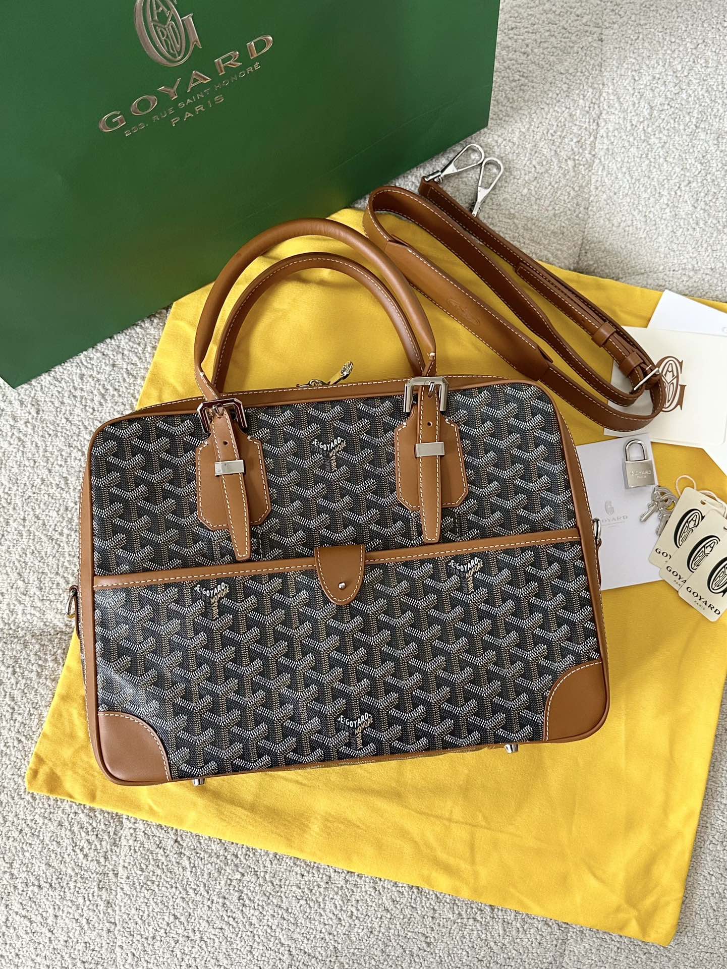 Goyard Men's Professional Briefcase – Black/Brown