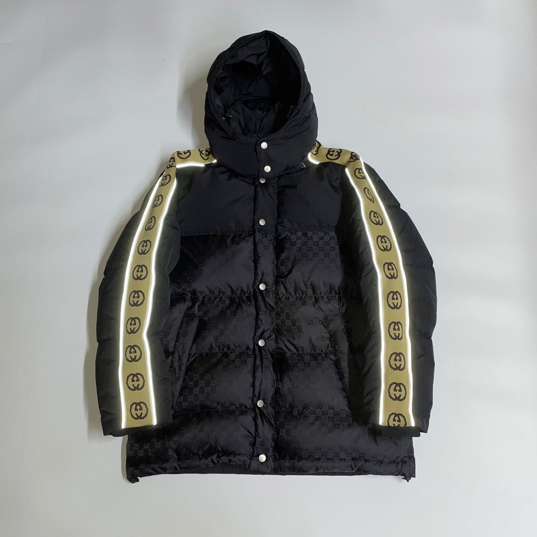 Gucci Double G Jacquard Reflective Runway Down Jacket
