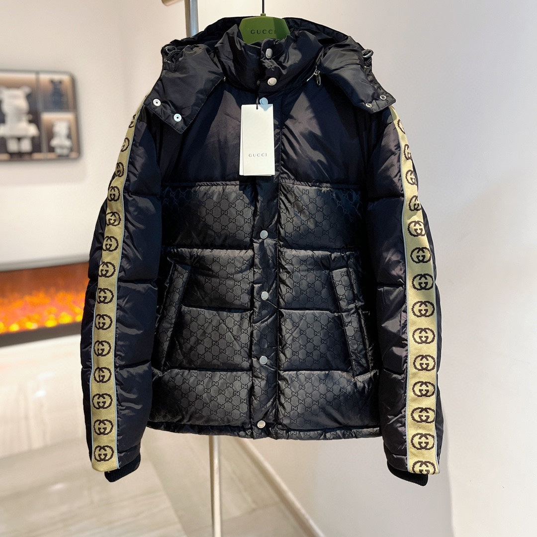 Gucci Double G Jacquard Reflective Runway Down Jacket