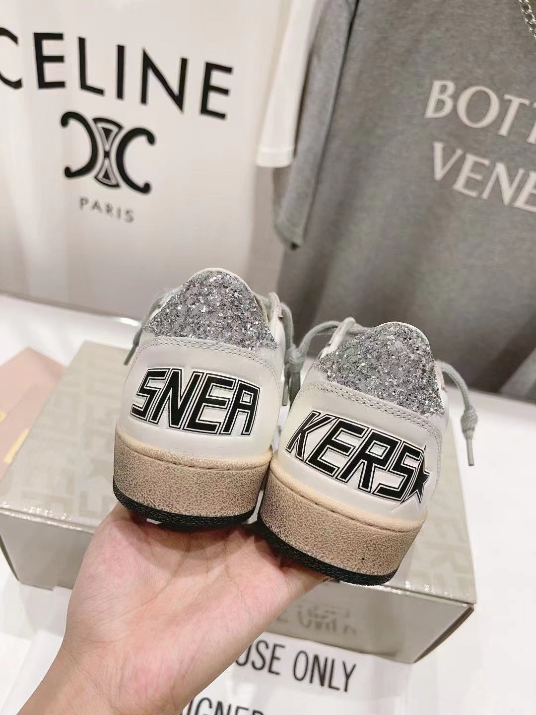 Golden Goose Ball Star Sneakers – White Silver