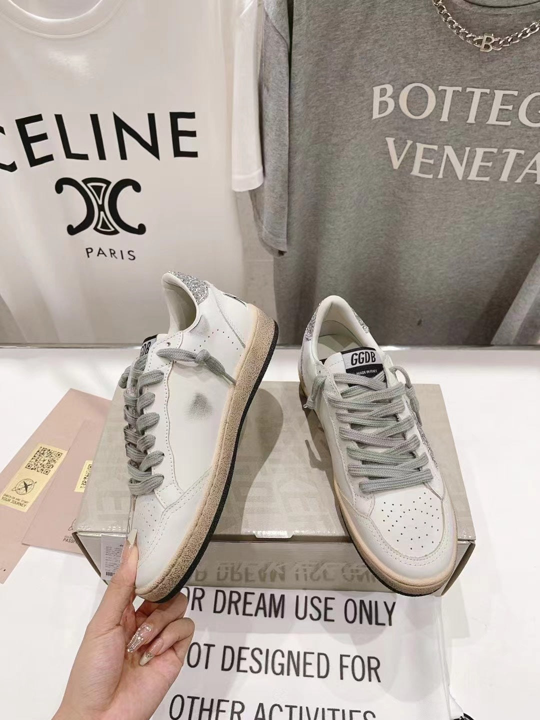 Golden Goose Ball Star Sneakers – White Silver