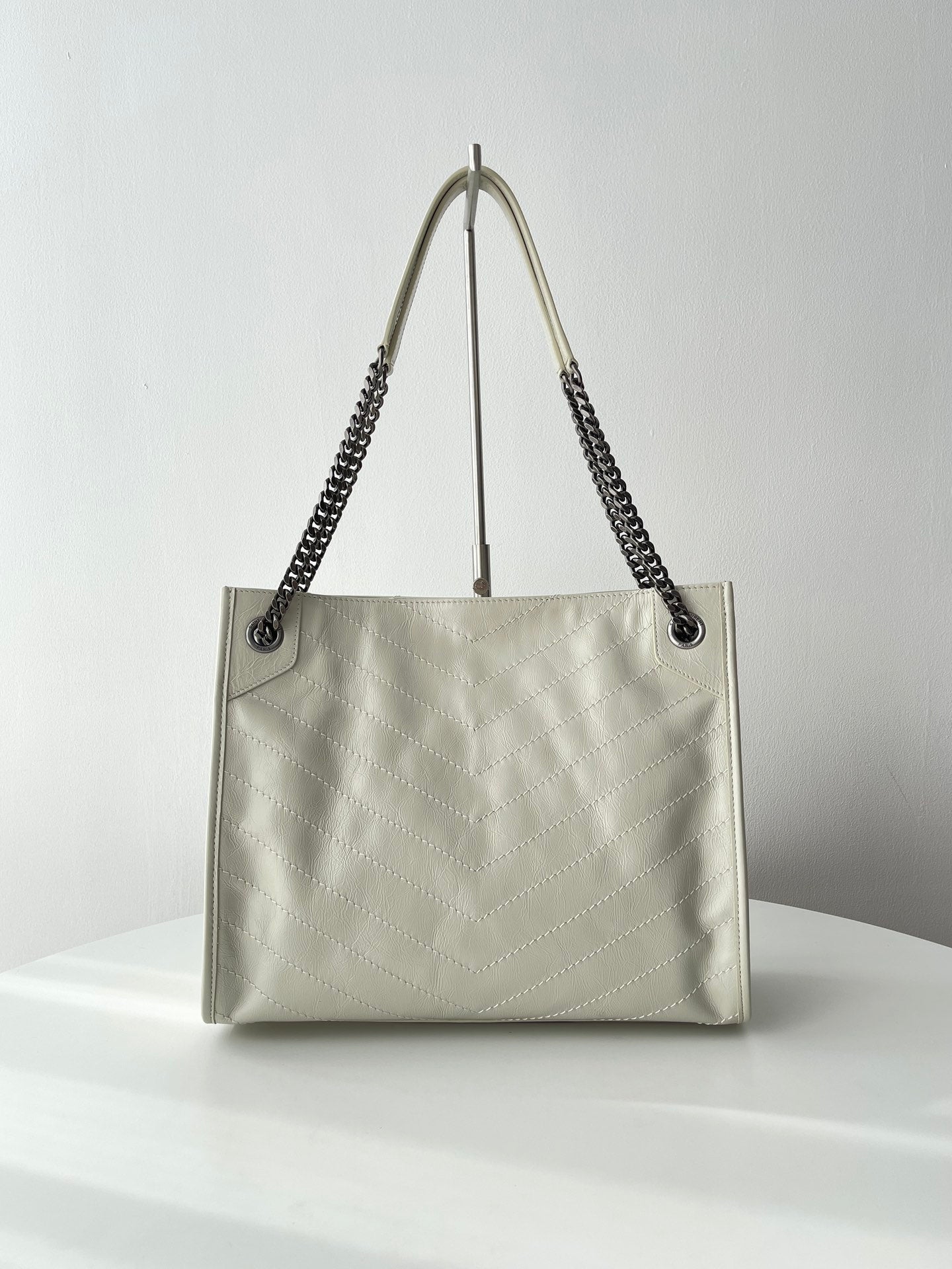 Saint Laurent Niki Shopping Bag in Cream White
