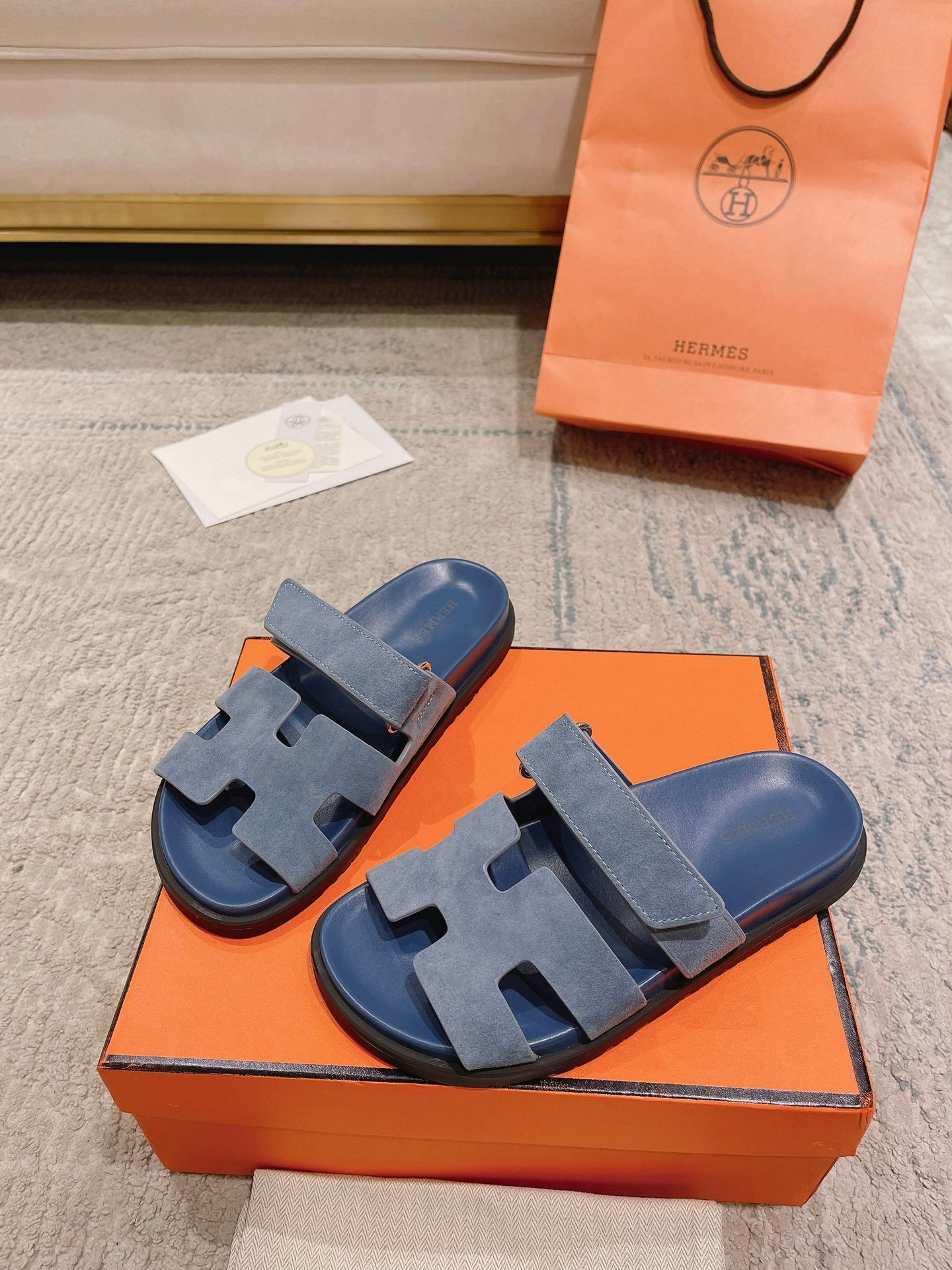 Hermès Chypre Calfskin Slides – 2023SS
