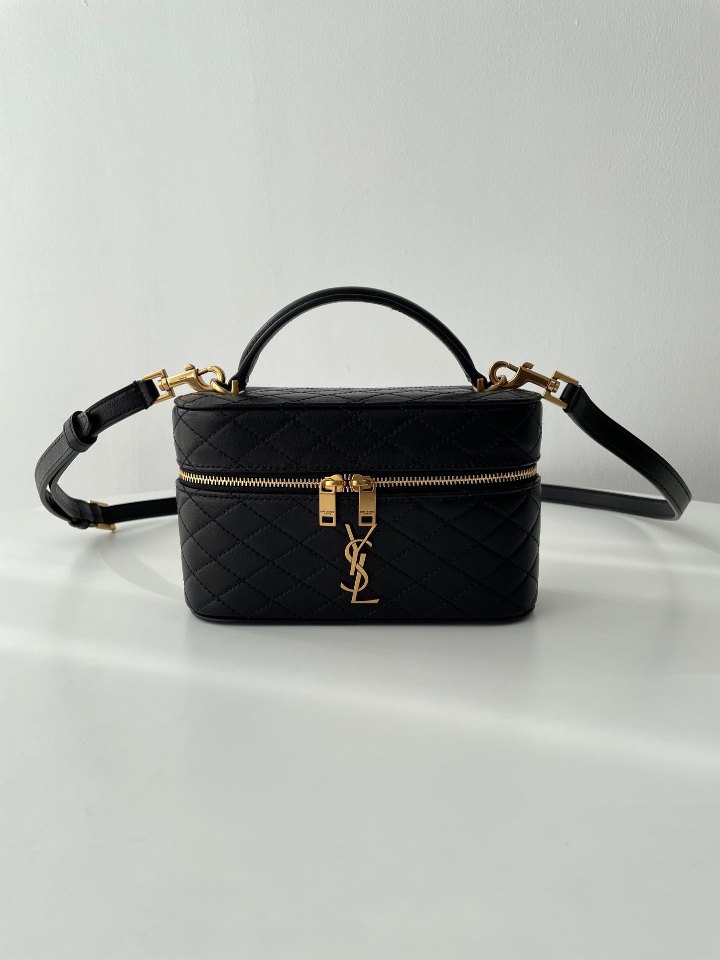 Saint Laurent Gaby Mini Quilted Lambskin Cosmetic Bag