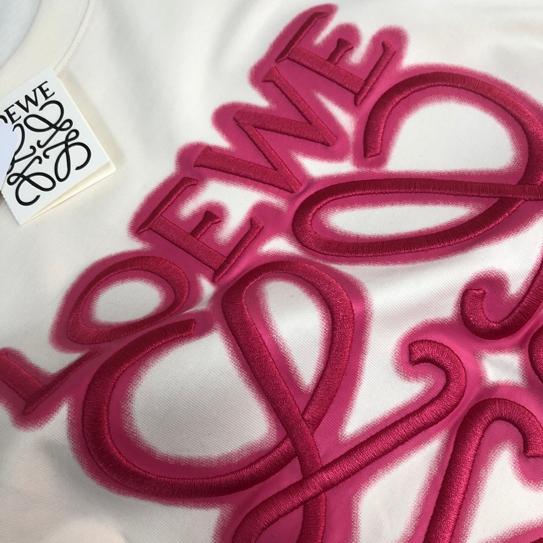 Loewe Embroidered Logo Cotton T-Shirt