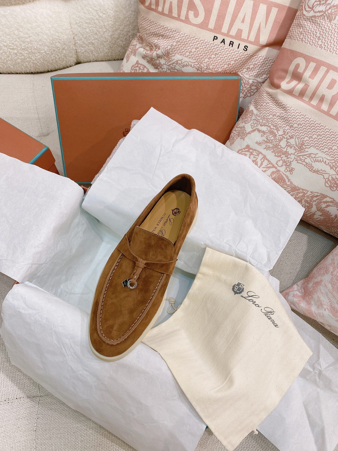 Loro Piana Glossy Cashmere Loafers